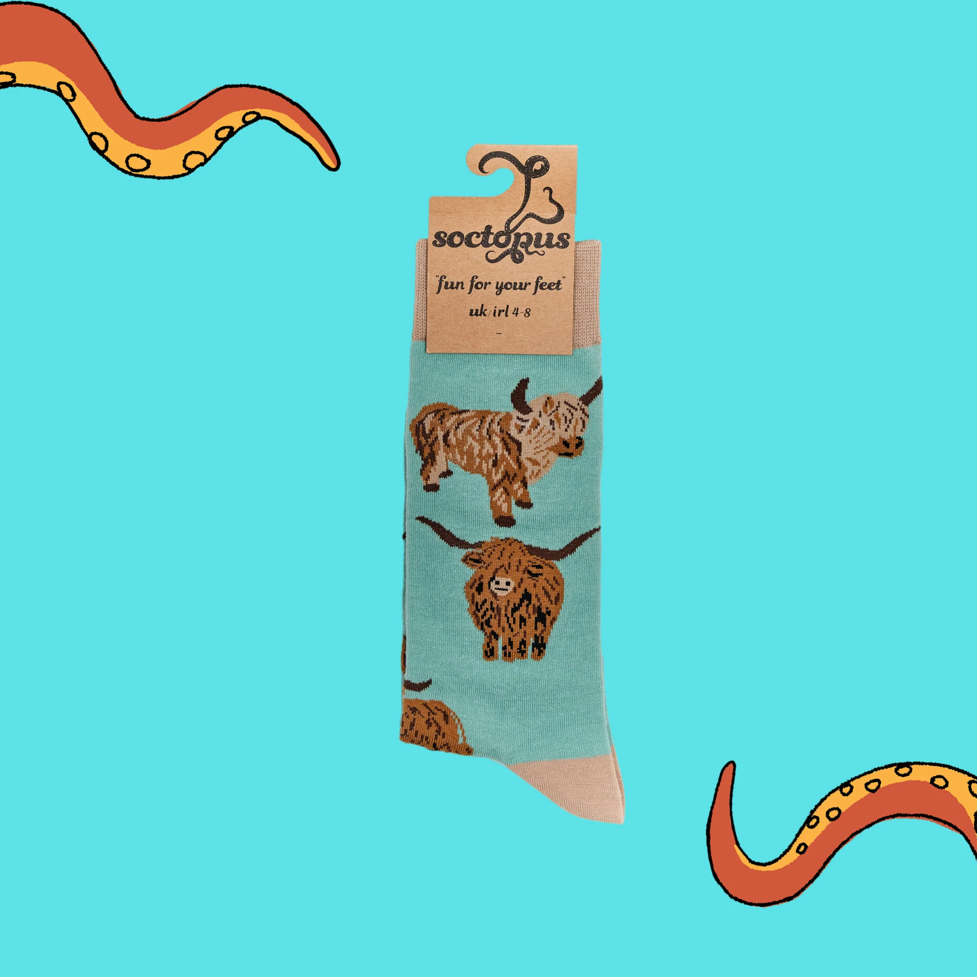Highland Cow Socks - Och Aye the Moo! - XS - Image 10