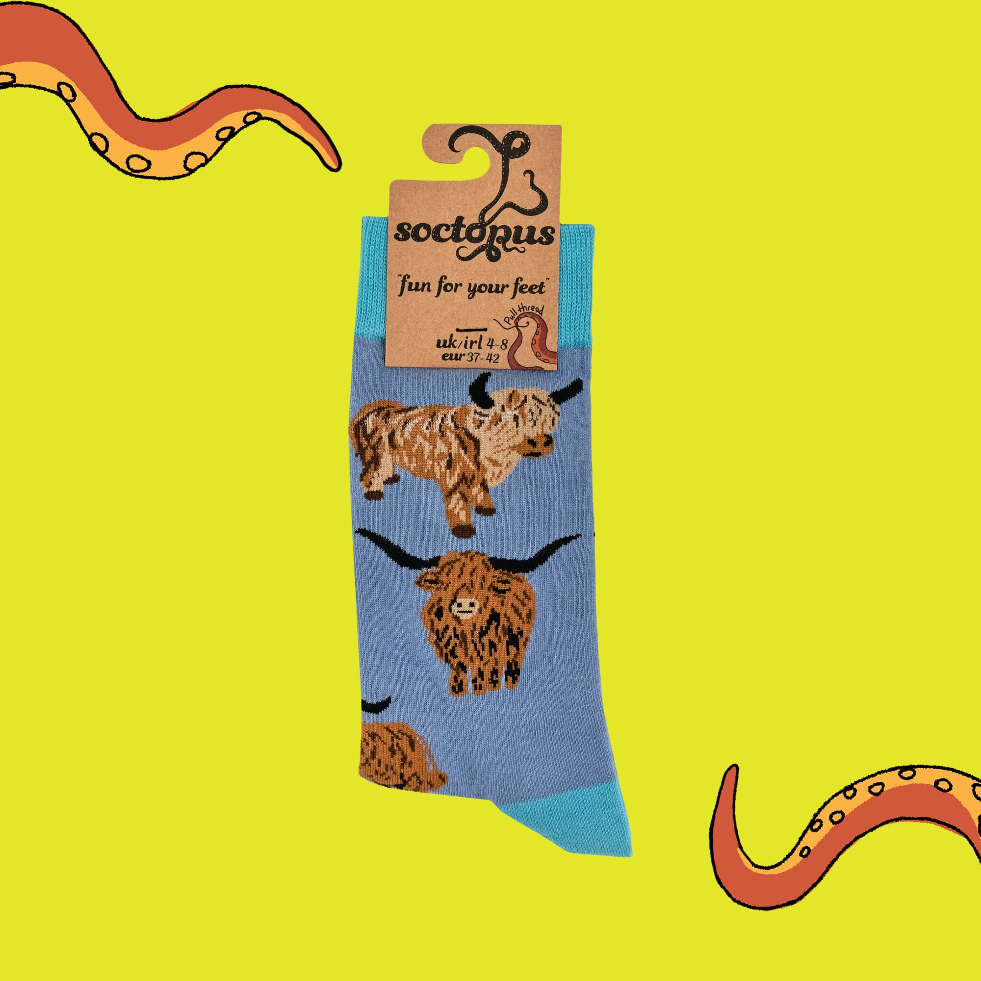 Highland Cow Socks - Och Aye the Moo! - XS - Image 11