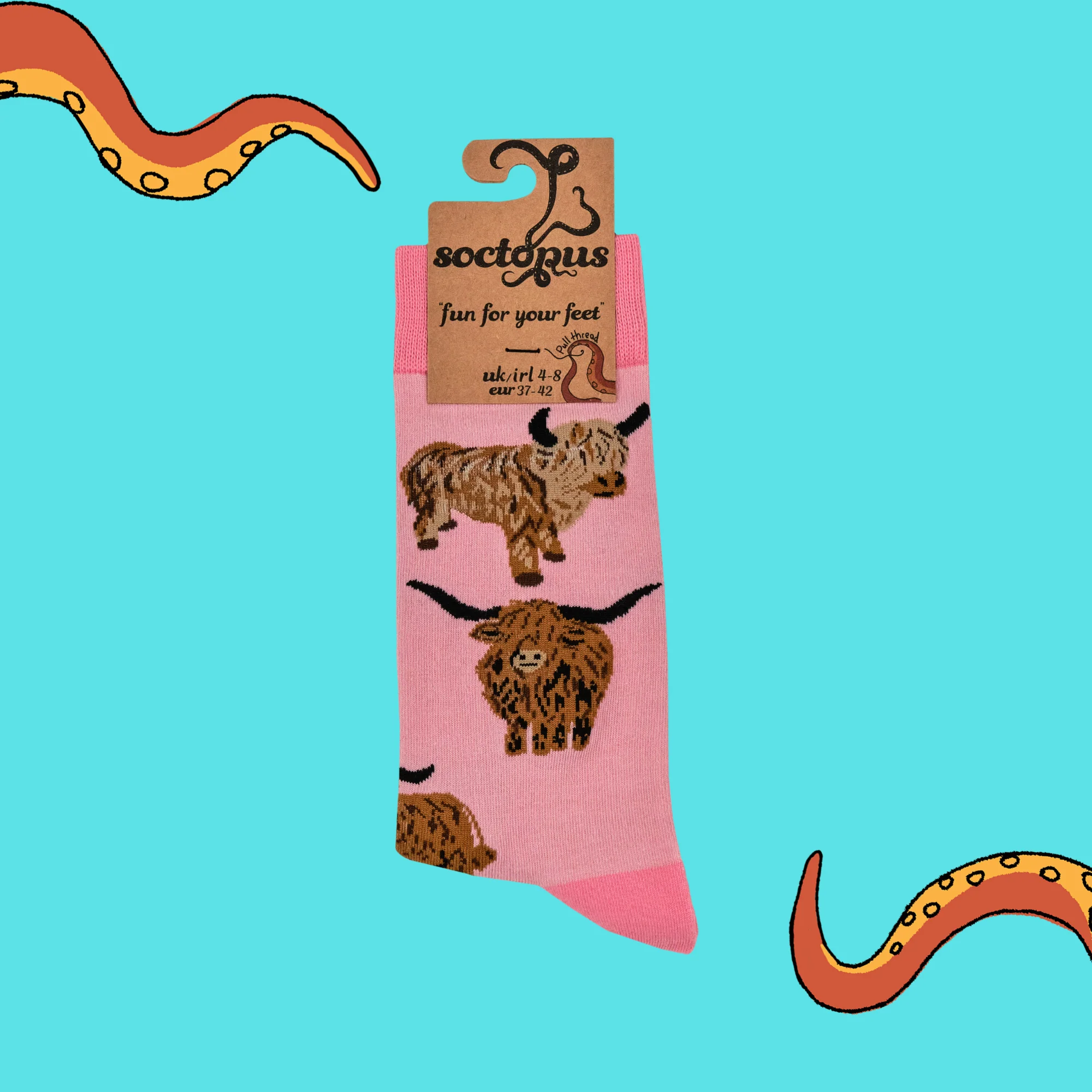 Highland Cow Socks - Och Aye the Moo! - XS - Image 15