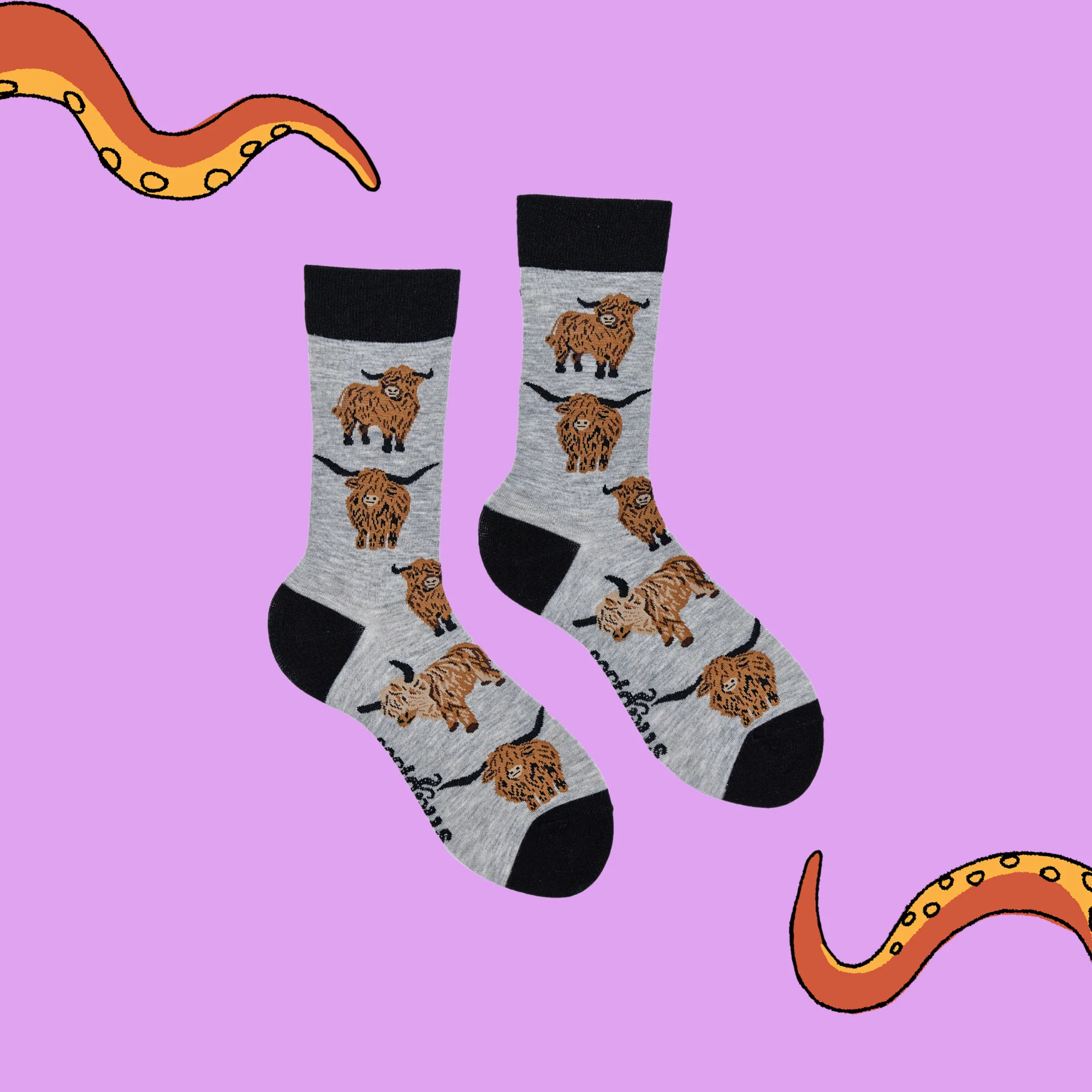 Highland Cow Socks - Och Aye the Moo! - XS - Image 6