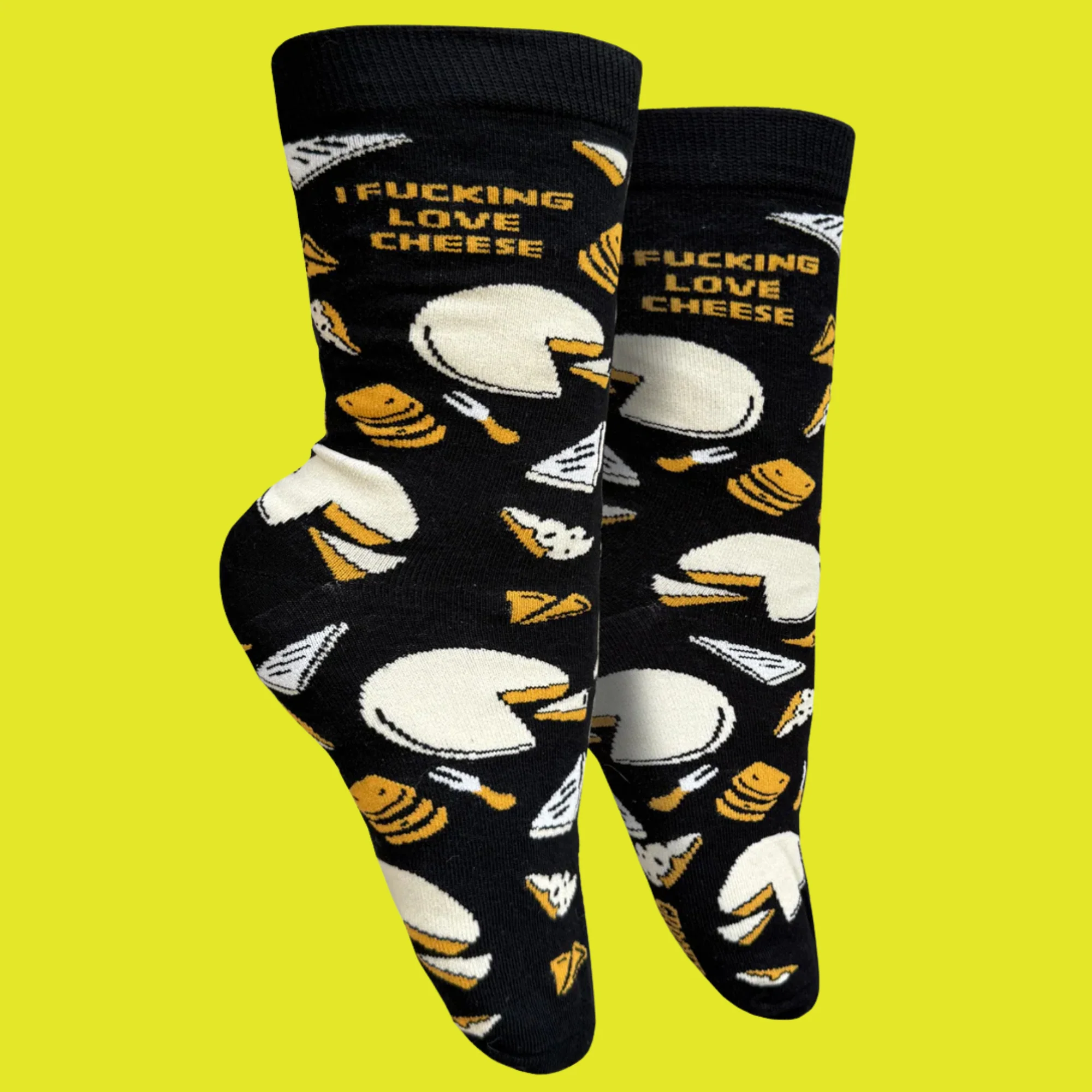 I F**king Love Cheese Socks - Small - Image 2