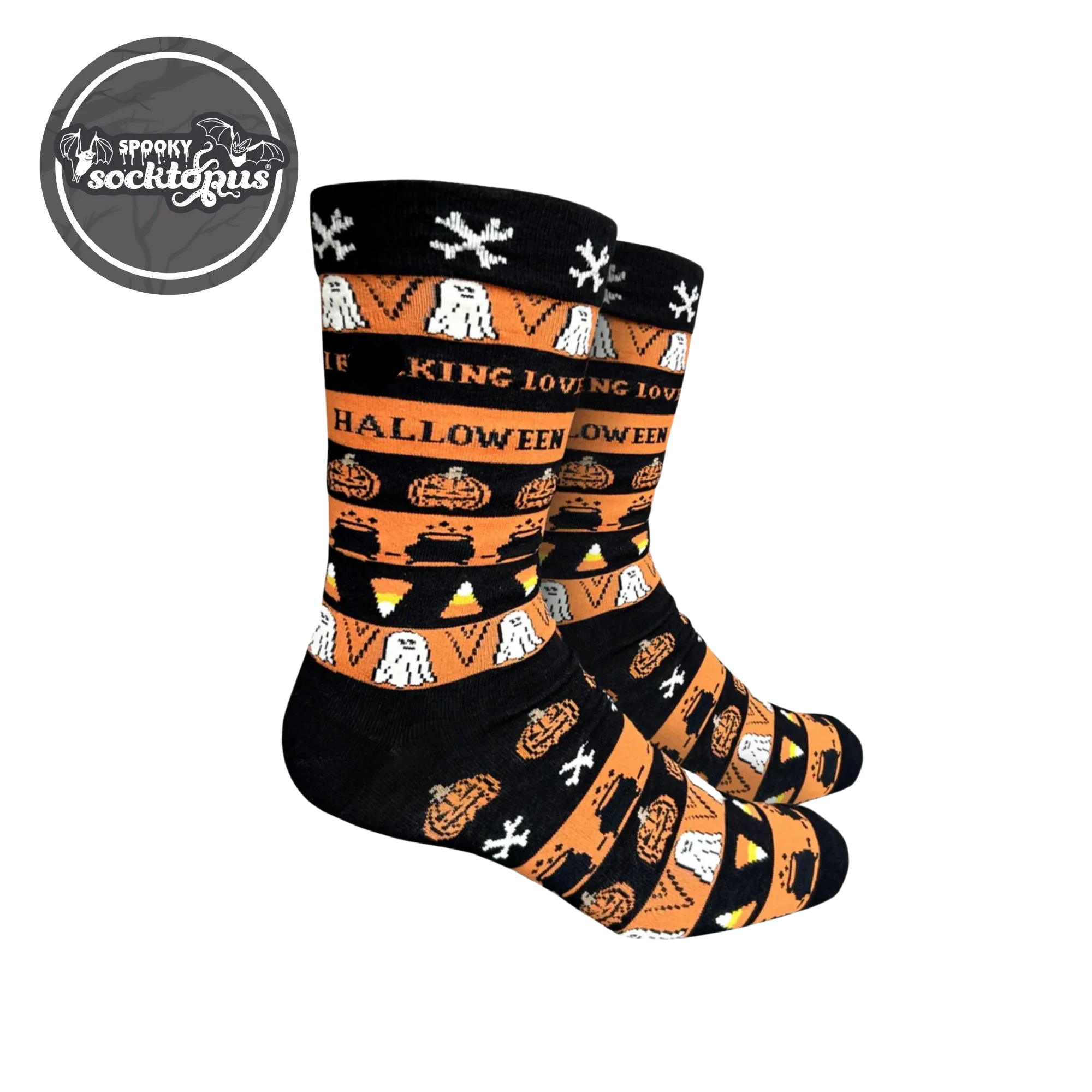I F**king Love Halloween Socks - Large