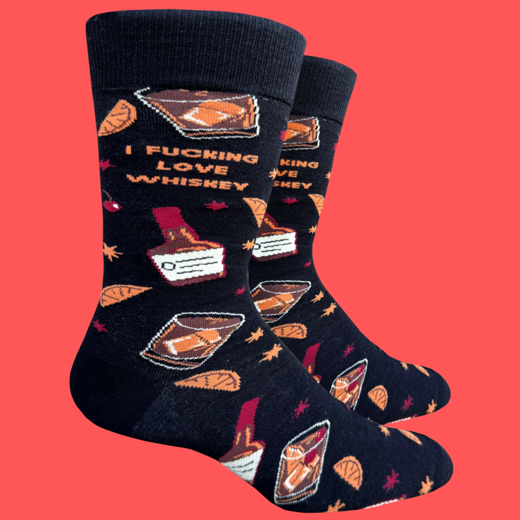 I F**king Love Whiskey Socks - Large - Image 2