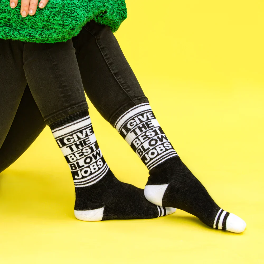 I Give the Best Blow Jobs Athletic Socks - Image 3