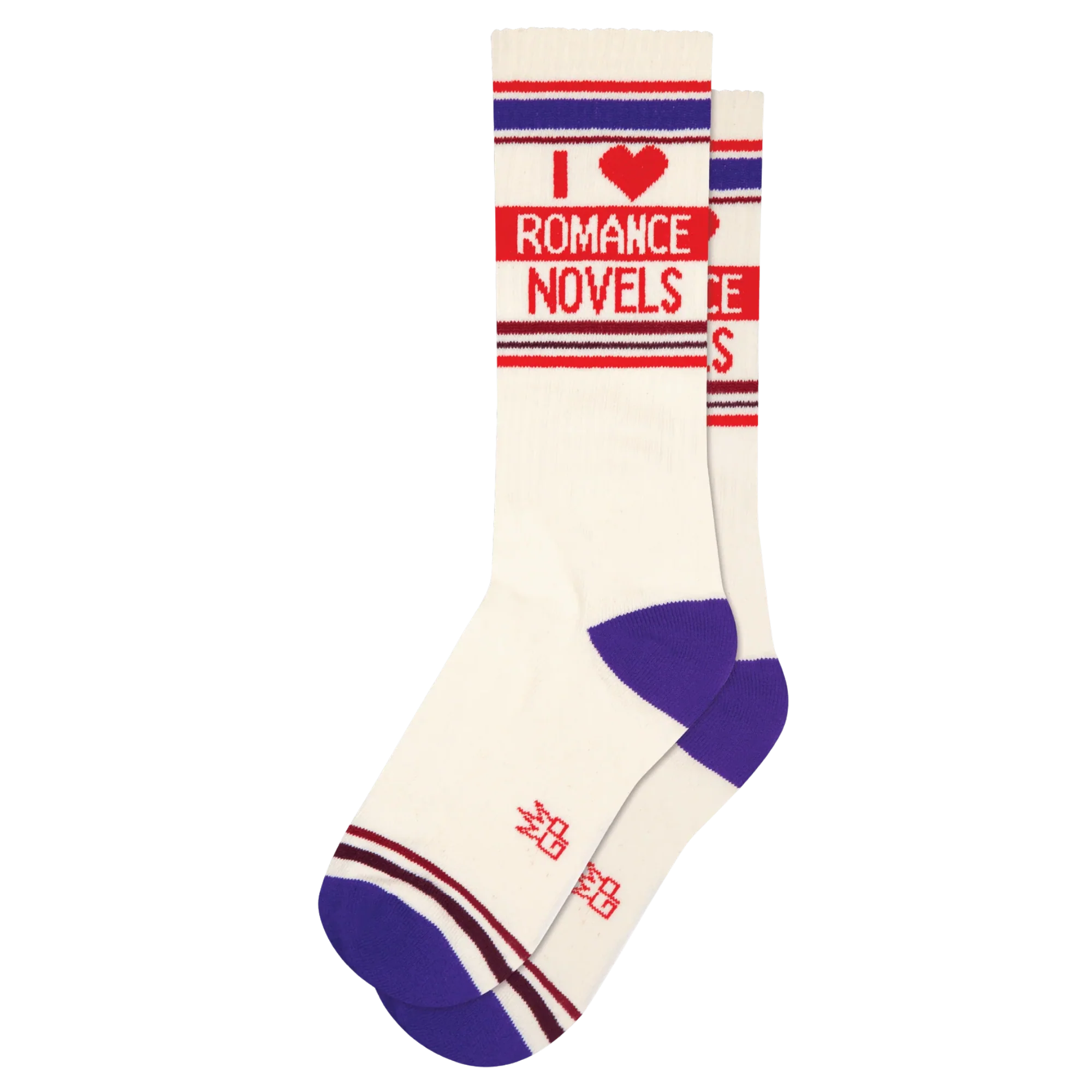 I ❤️ Romance Novels Gym Crew Socks