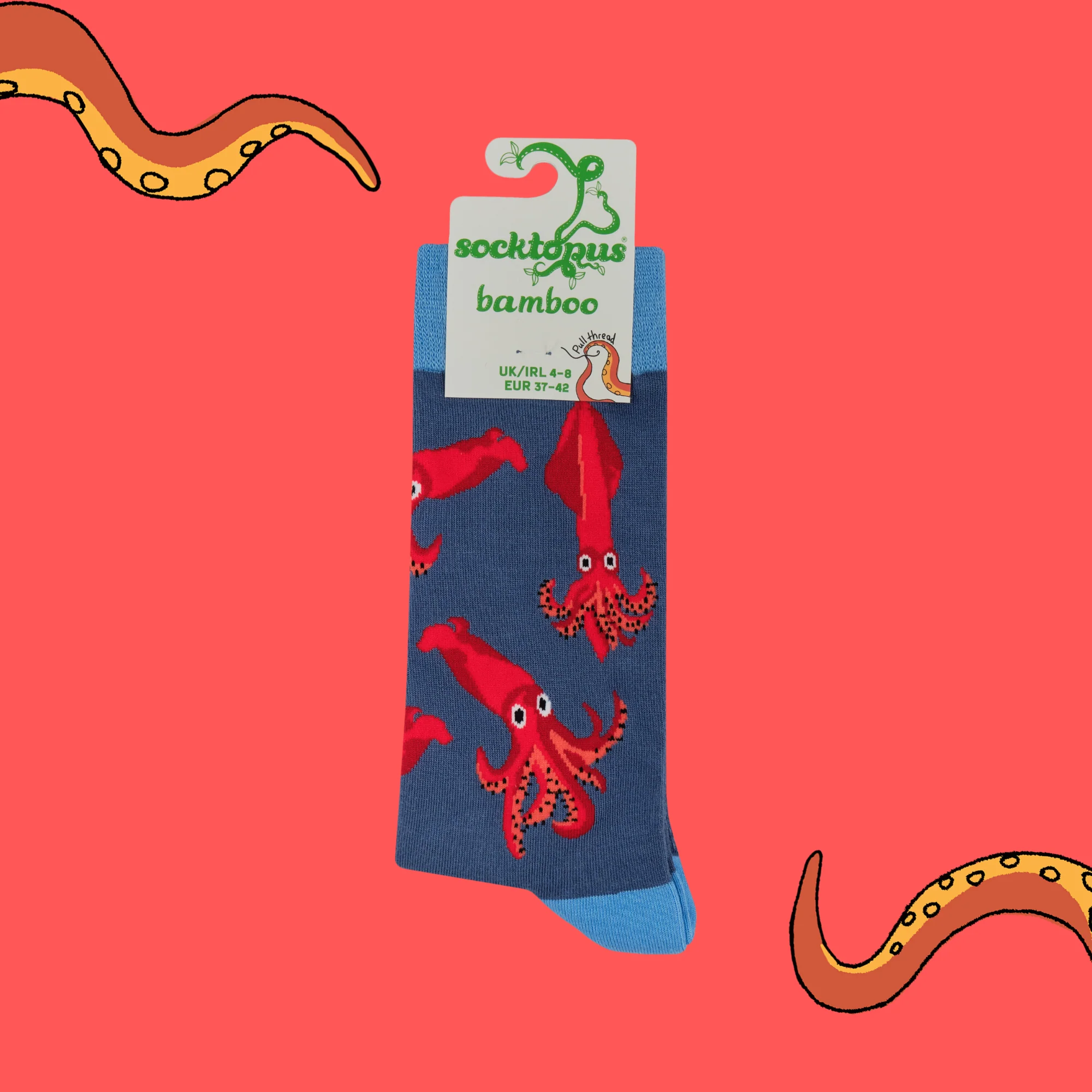 Bamboo Socks - Squid - I'm Just Squidding - Image 4