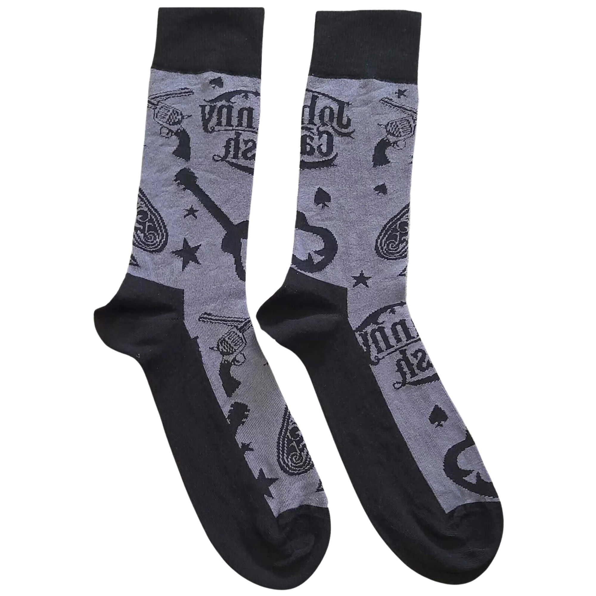 Johnny Cash Guitars 'n Guns Socks