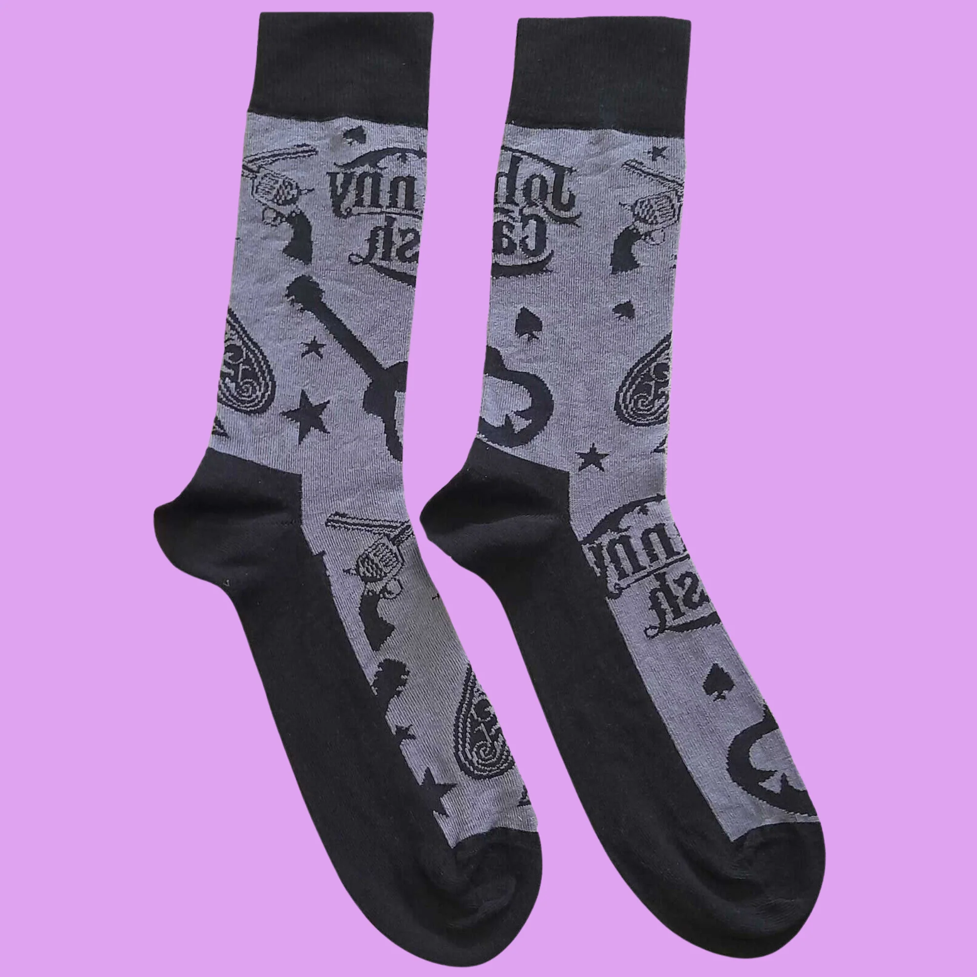 Johnny Cash Guitars 'n Guns Socks - Image 2