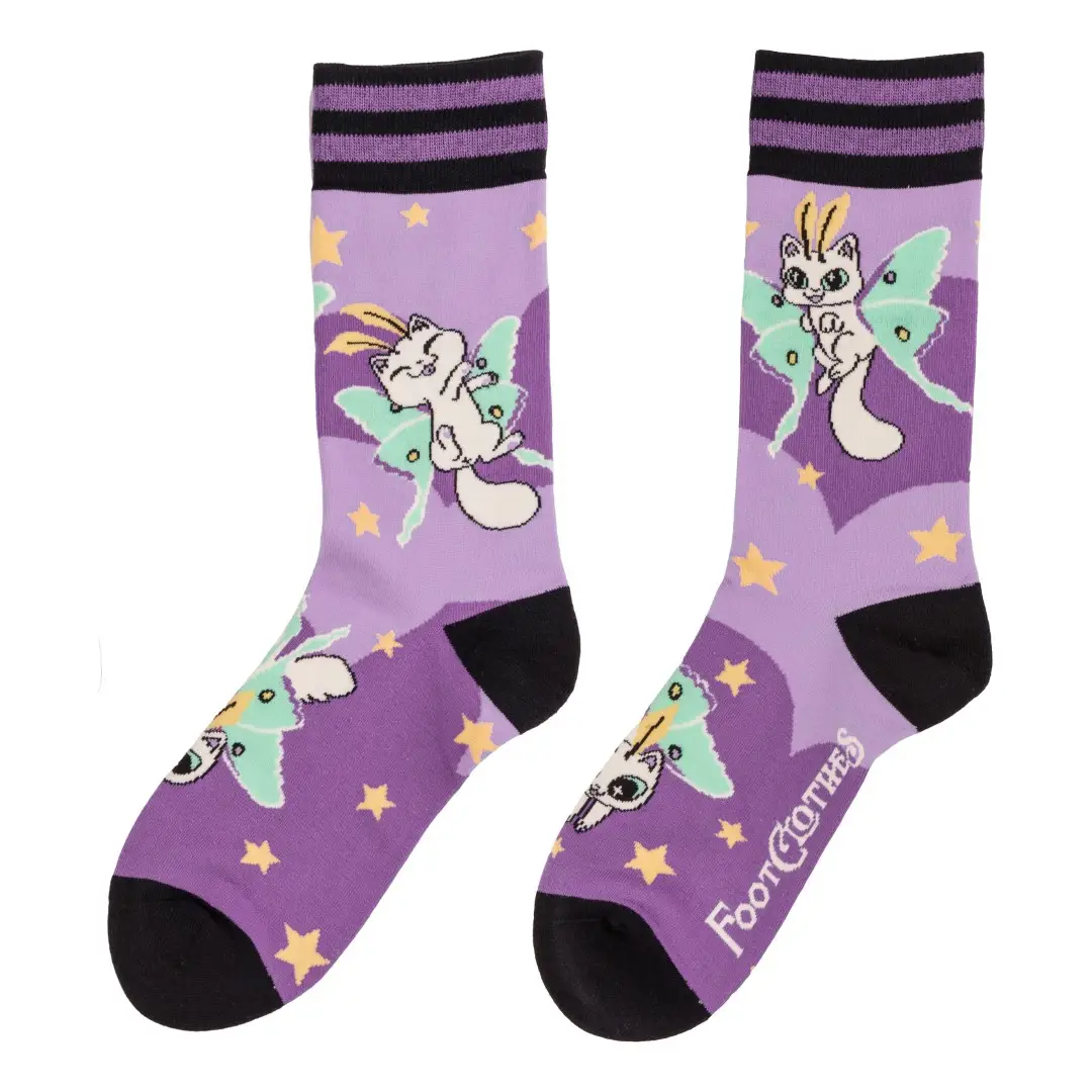 Kitty Moths Crew Socks - Image 3