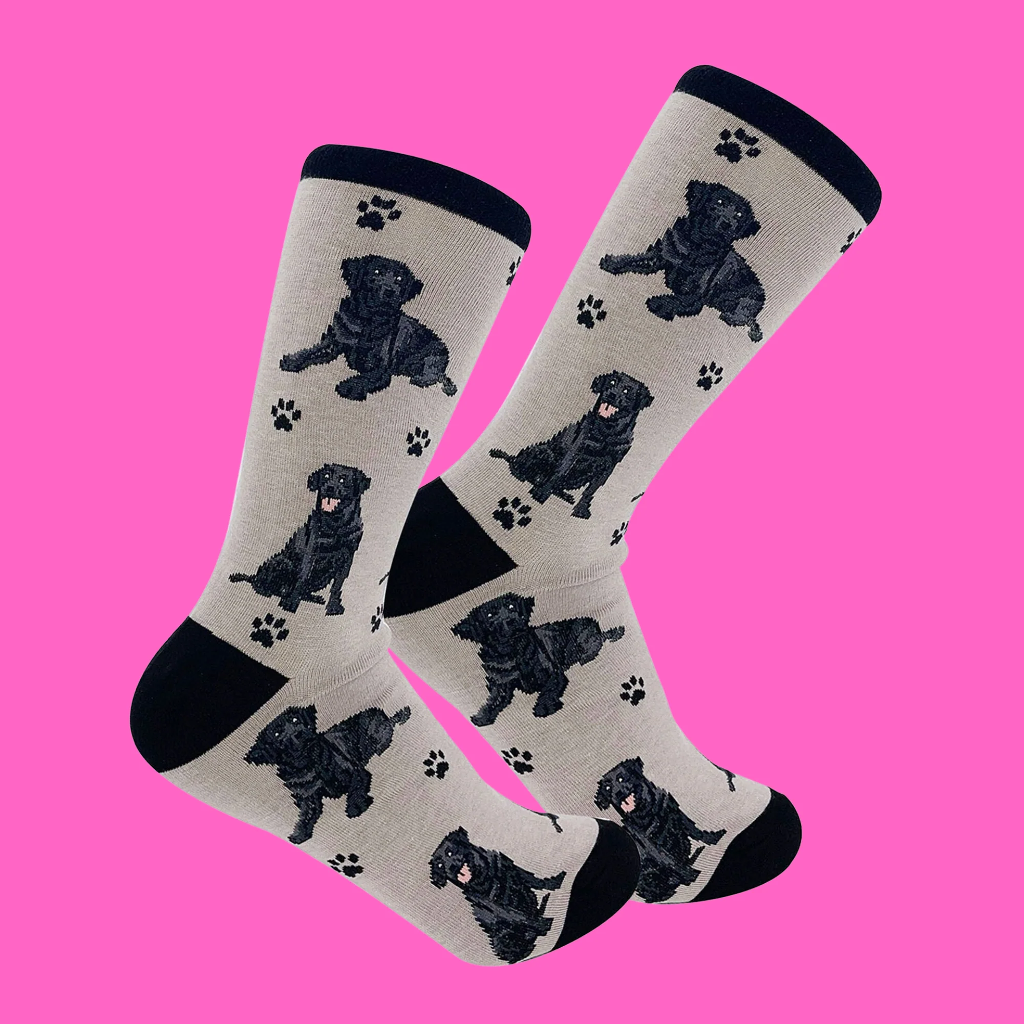 Black Labrador Dog Full Body Socks - Image 2