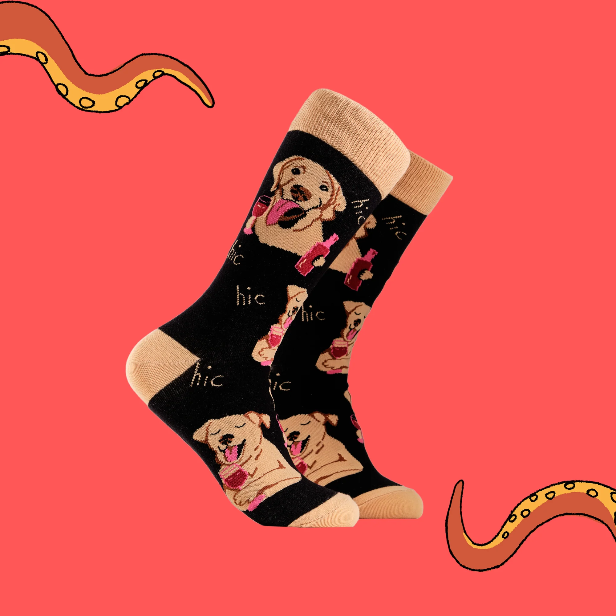 Labrador Socks - Lab In Wine - Image 3