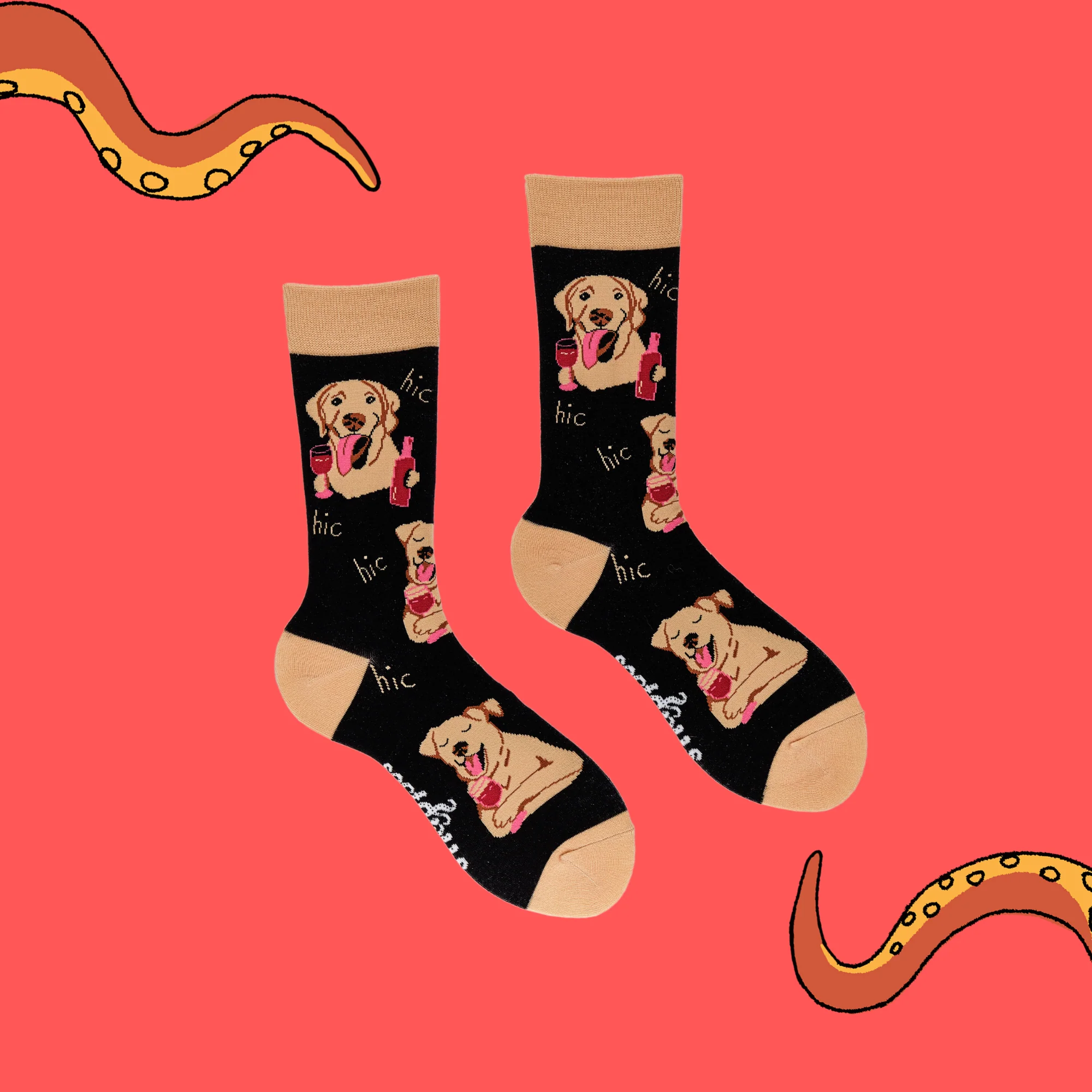 Labrador Socks - Lab In Wine - Image 5