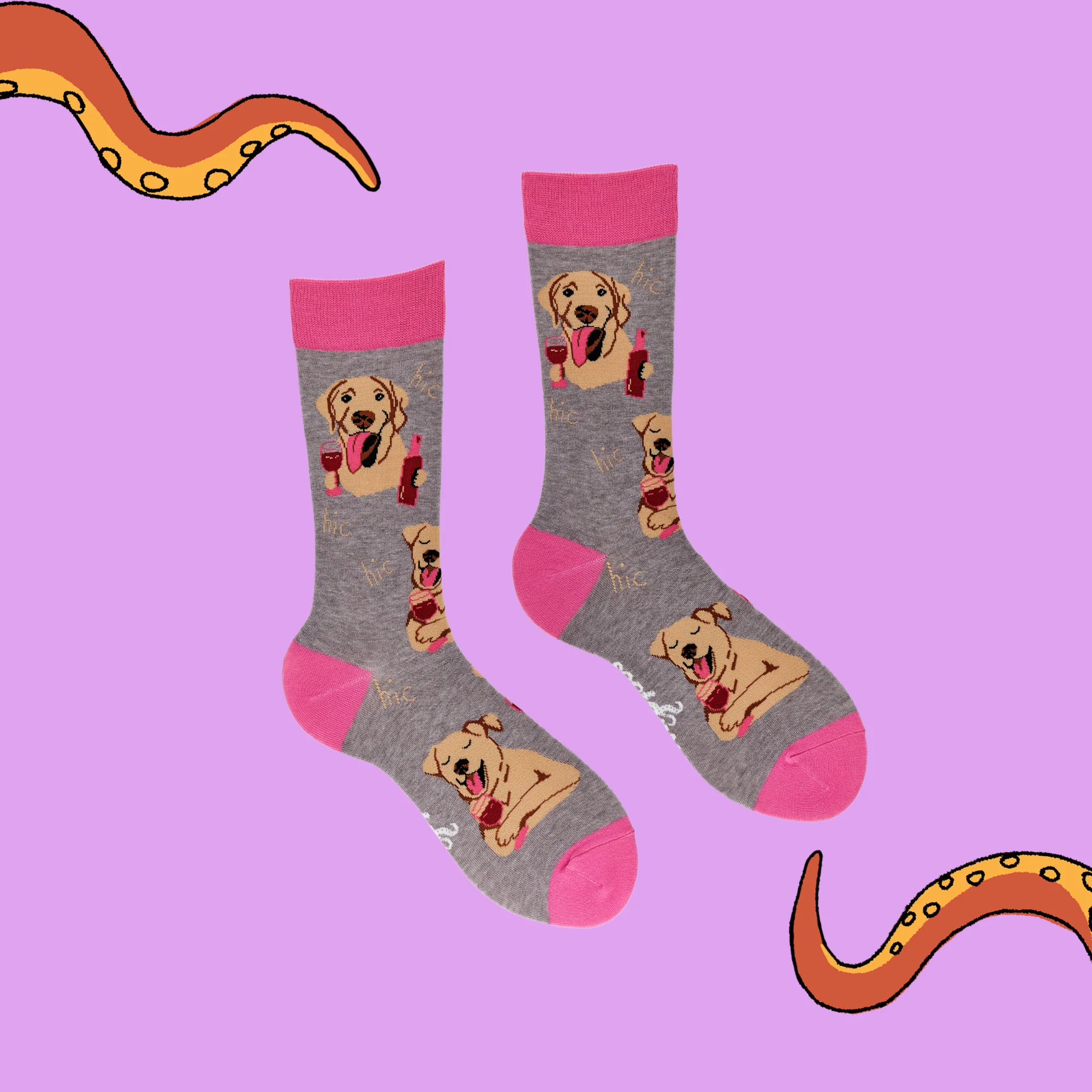 Labrador Socks - Lab In Wine - Image 6