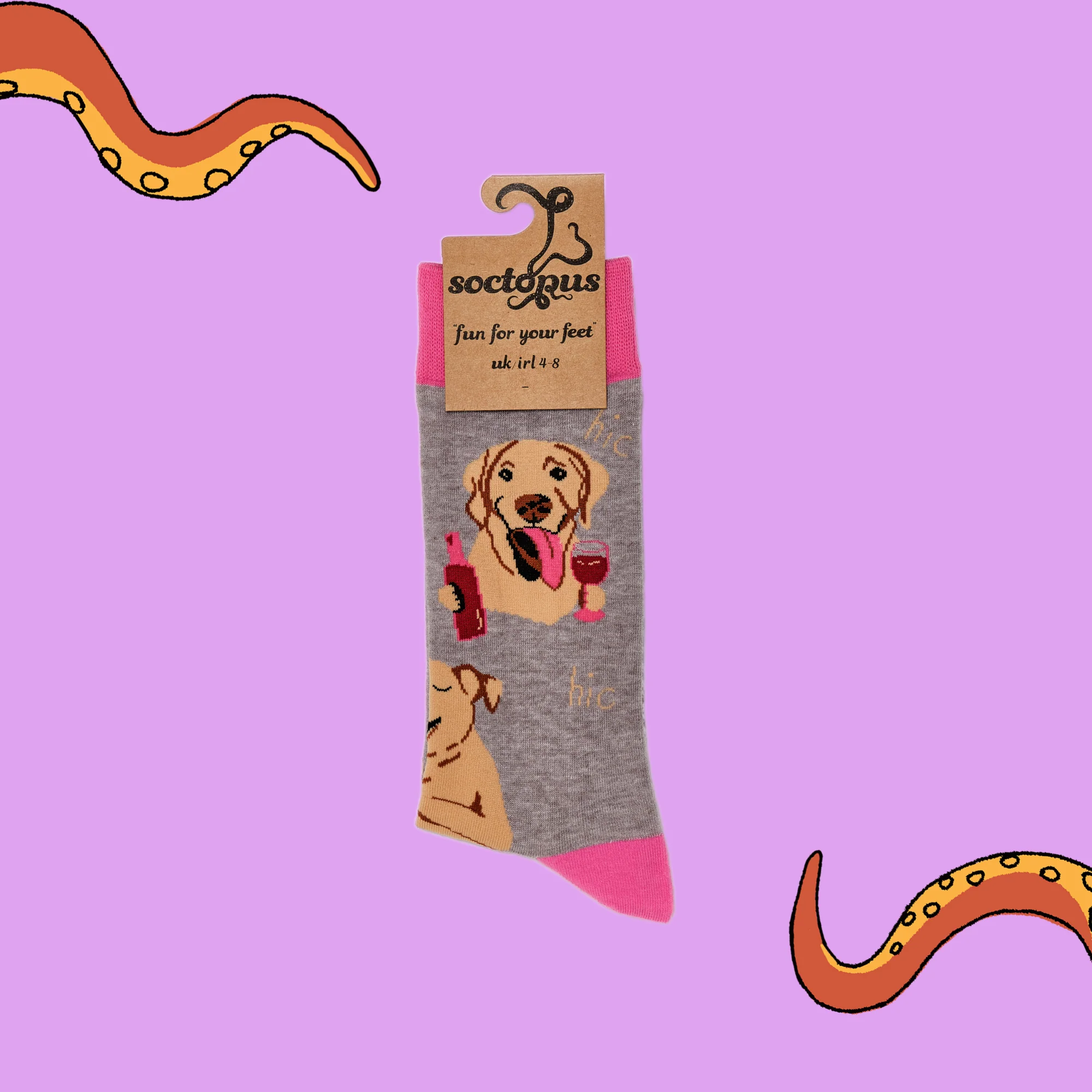Labrador Socks - Lab In Wine - Image 8