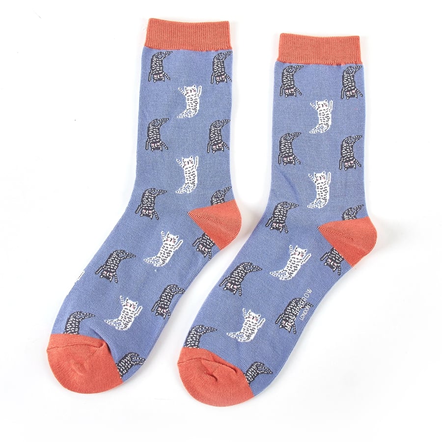 Lazy Cats Bamboo Socks - Miss Sparrow - Image 3