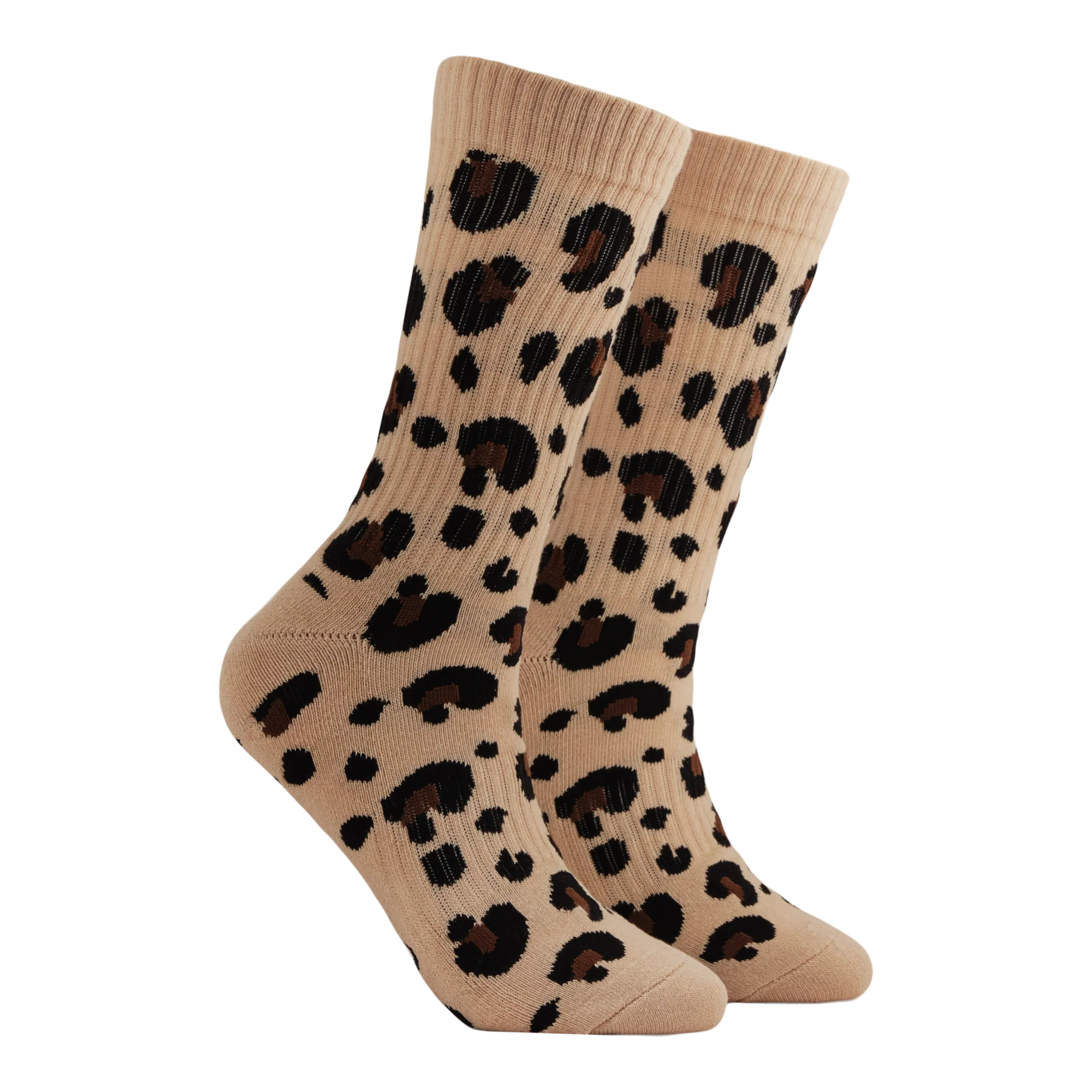 Leopard Print Athletic Socks