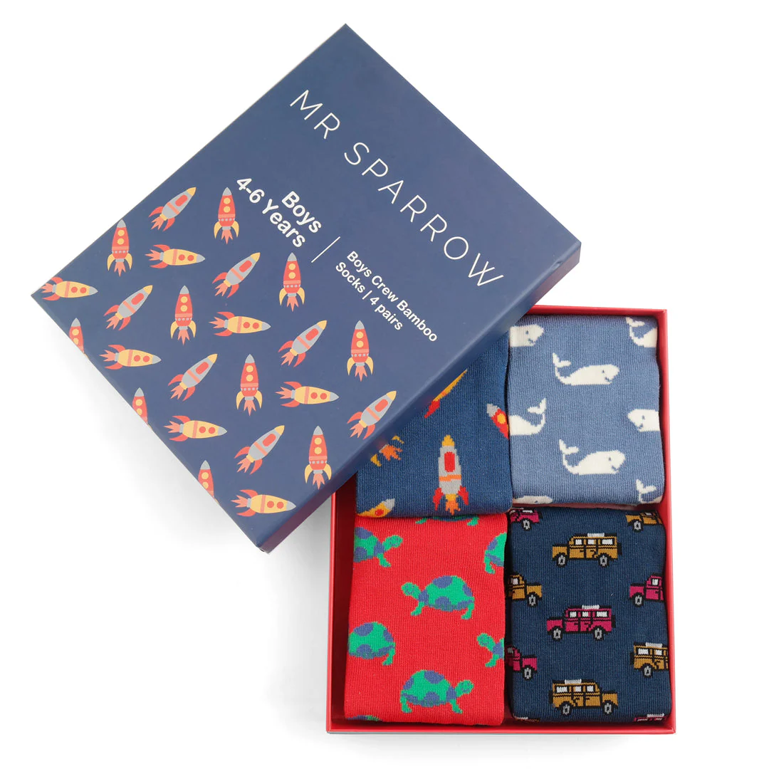 Bamboo Gift Box Socks - Little Prince Kids - Miss Sparrow - Image 2