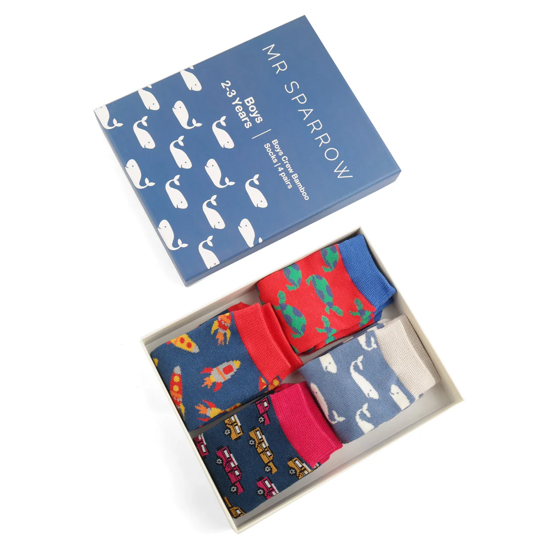Bamboo Gift Box Socks - Little Prince Kids - Miss Sparrow - Image 3