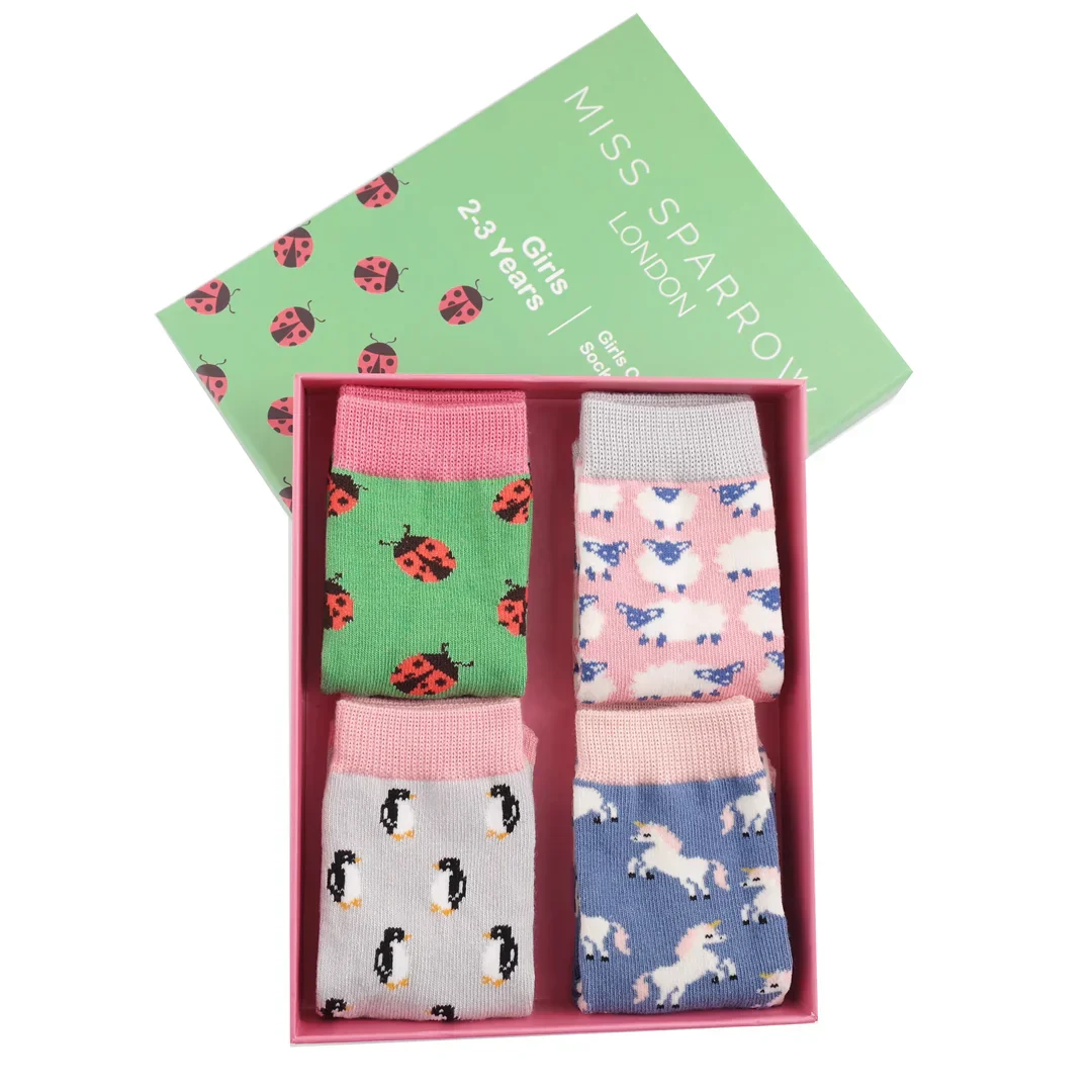 Little Princess Kids Bamboo Gift Box Socks - Miss Sparrow - Image 2