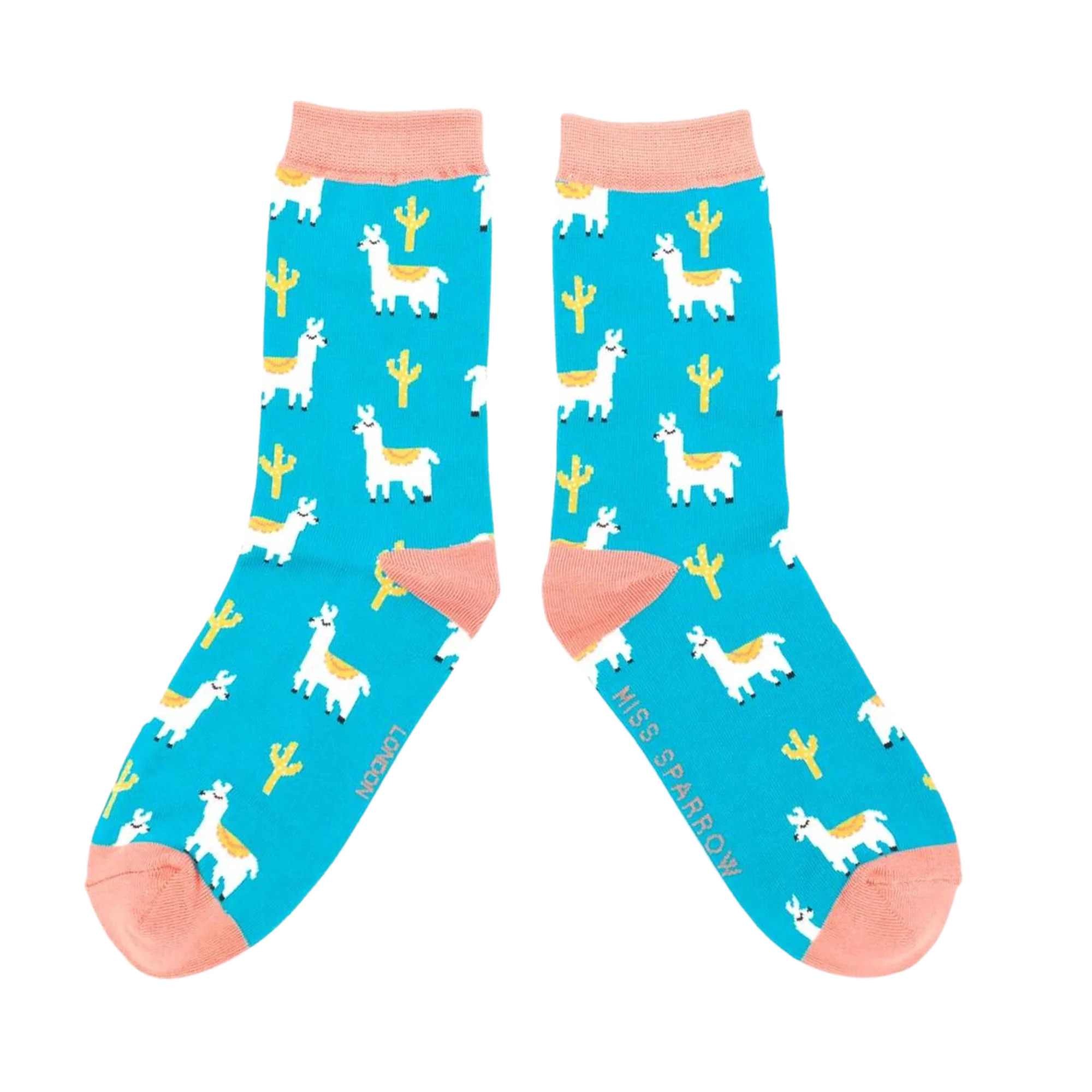 Llama & Cactus Bamboo Socks - Miss Sparrow - Image 4