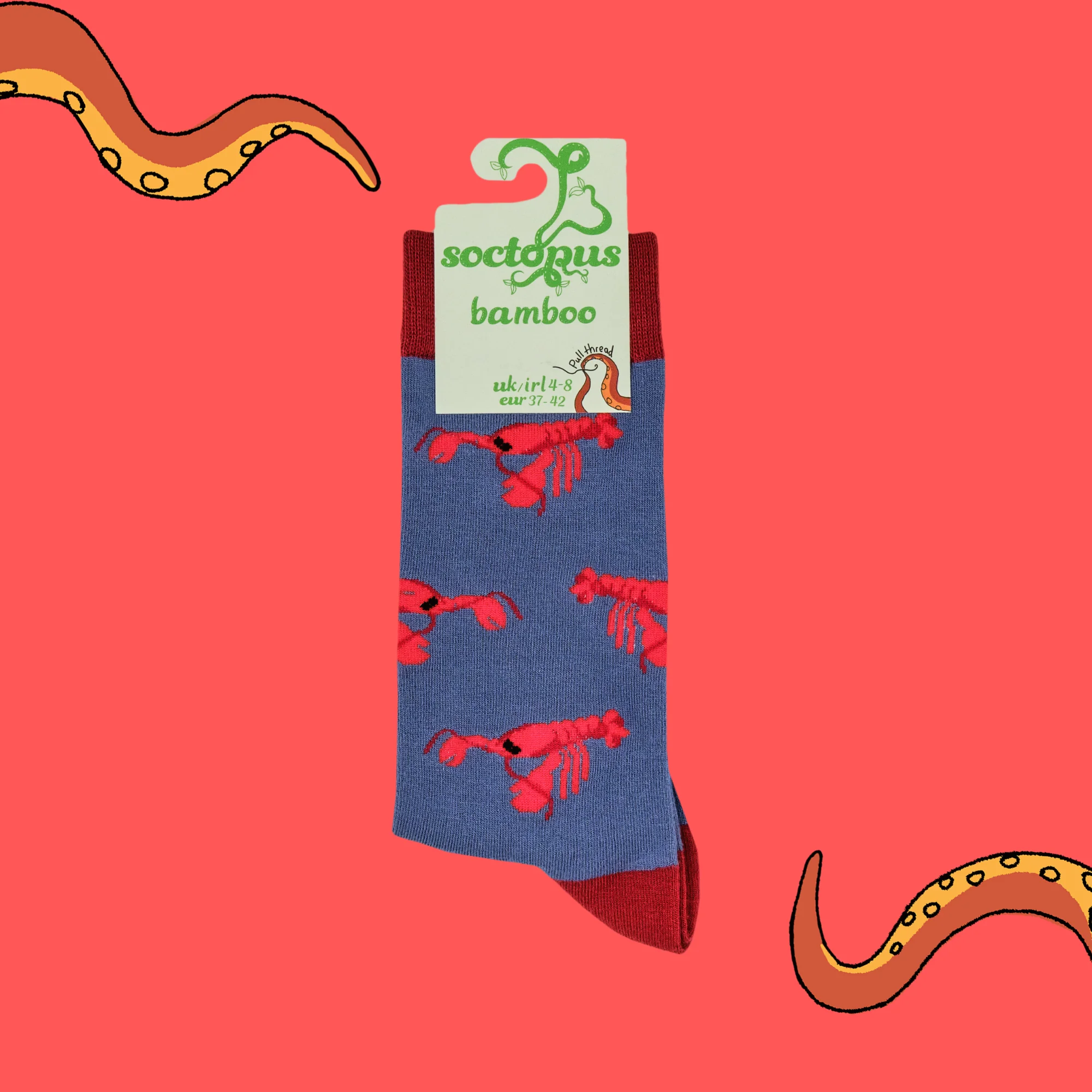 Bamboo Socks - Lobster - Image 4