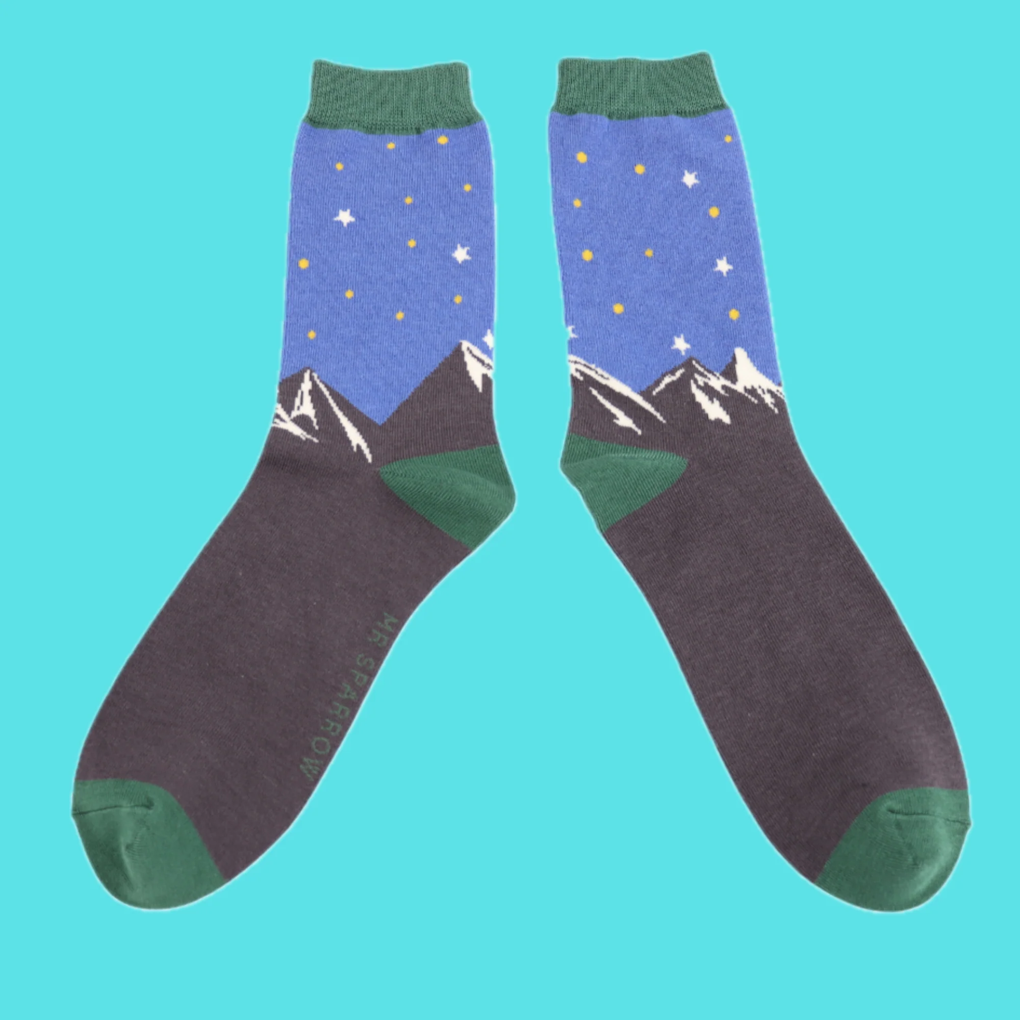 Mountain Scene Bamboo Socks - Miss Sparrow - Image 2