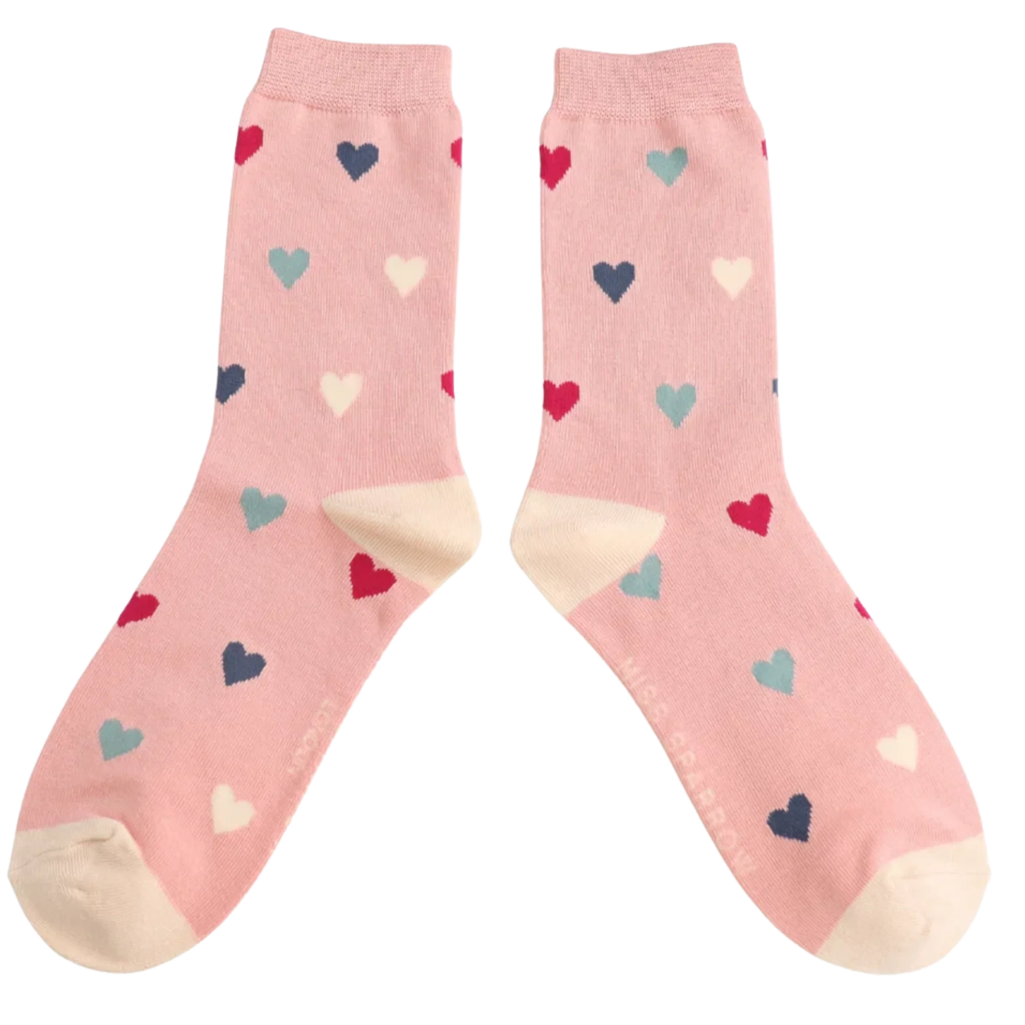 Bamboo Socks - Multi Hearts - Miss Sparrow