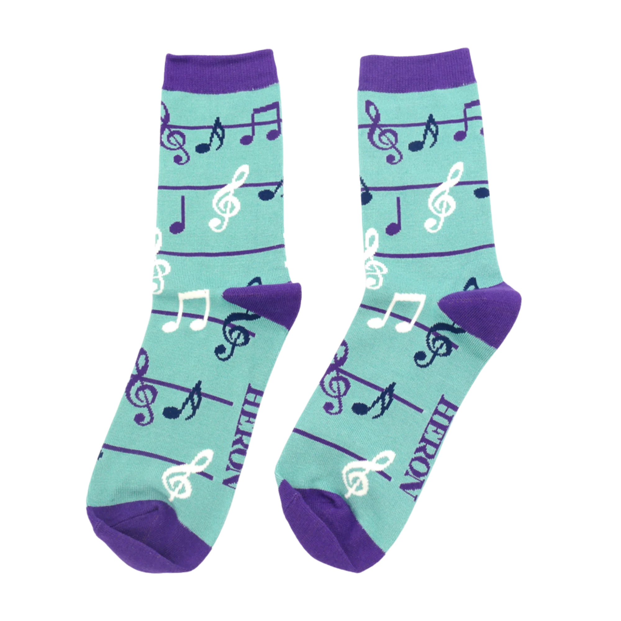 Multicolour Music Notes Bamboo Socks - Miss Sparrow - Image 2