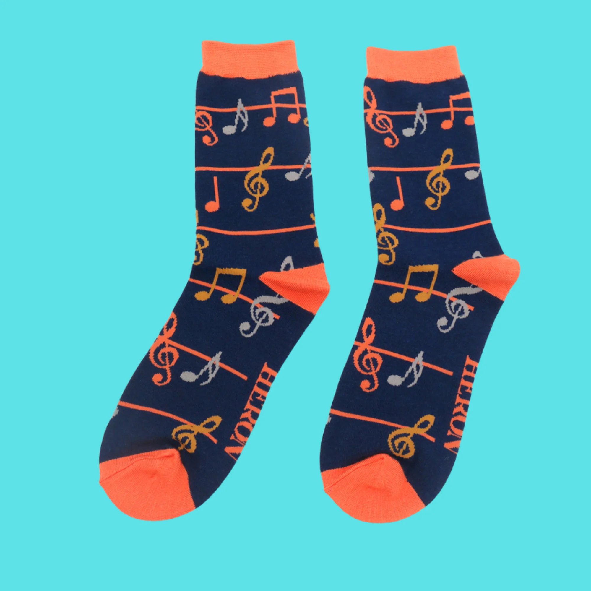 Multicolour Music Notes Bamboo Socks - Miss Sparrow - Image 3