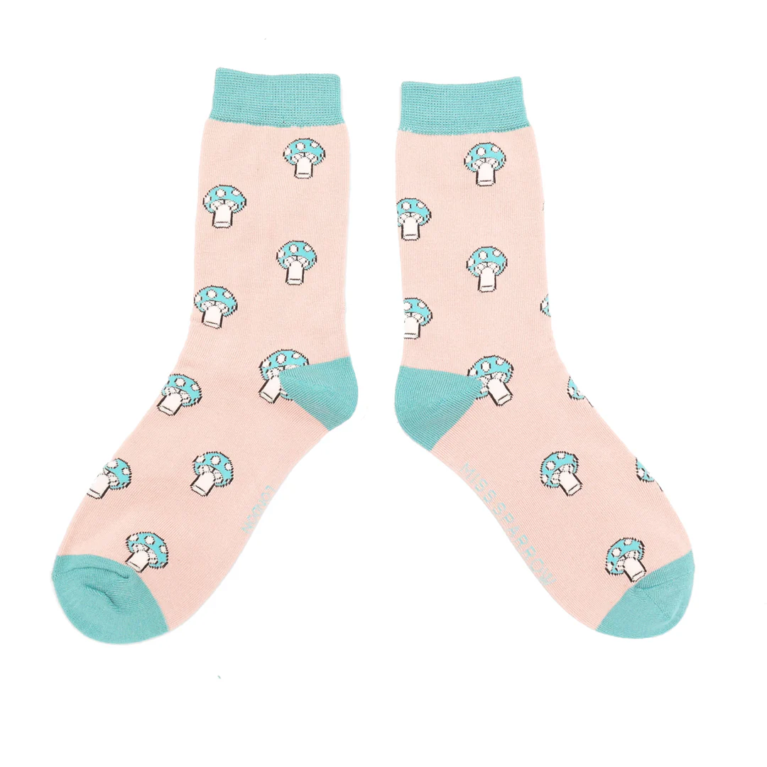 Mushrooms Bamboo Socks - Miss Sparrow - Image 2