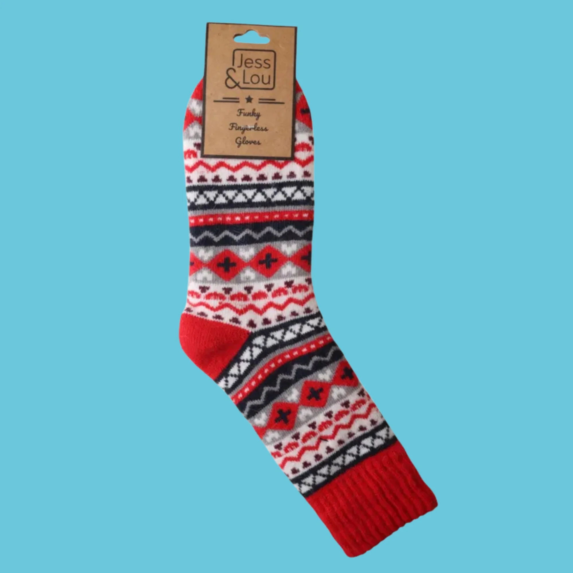 Nordic Pattern Ribbed Cosy Socks - Image 3