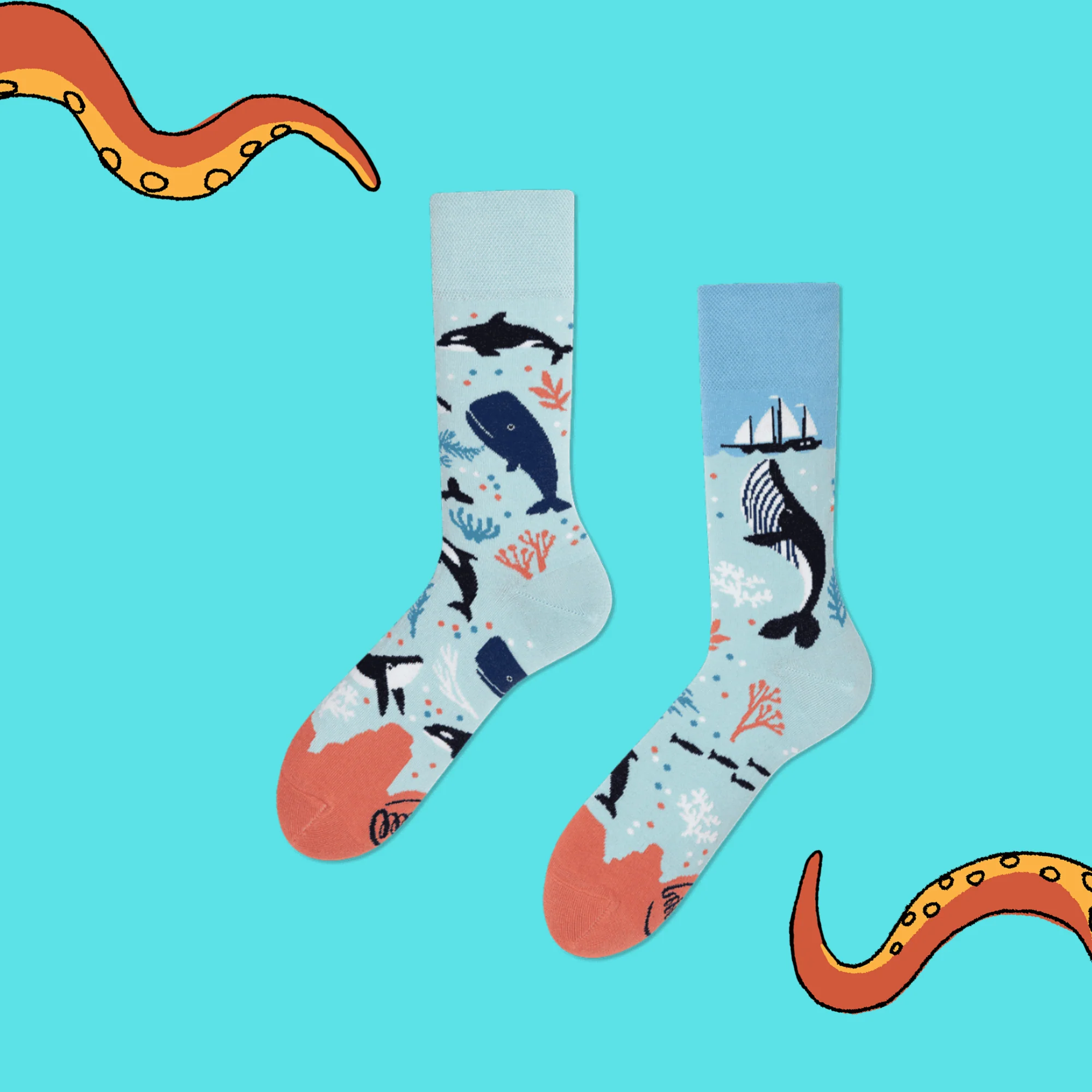 Ocean Life Mismatched Socks - Image 2
