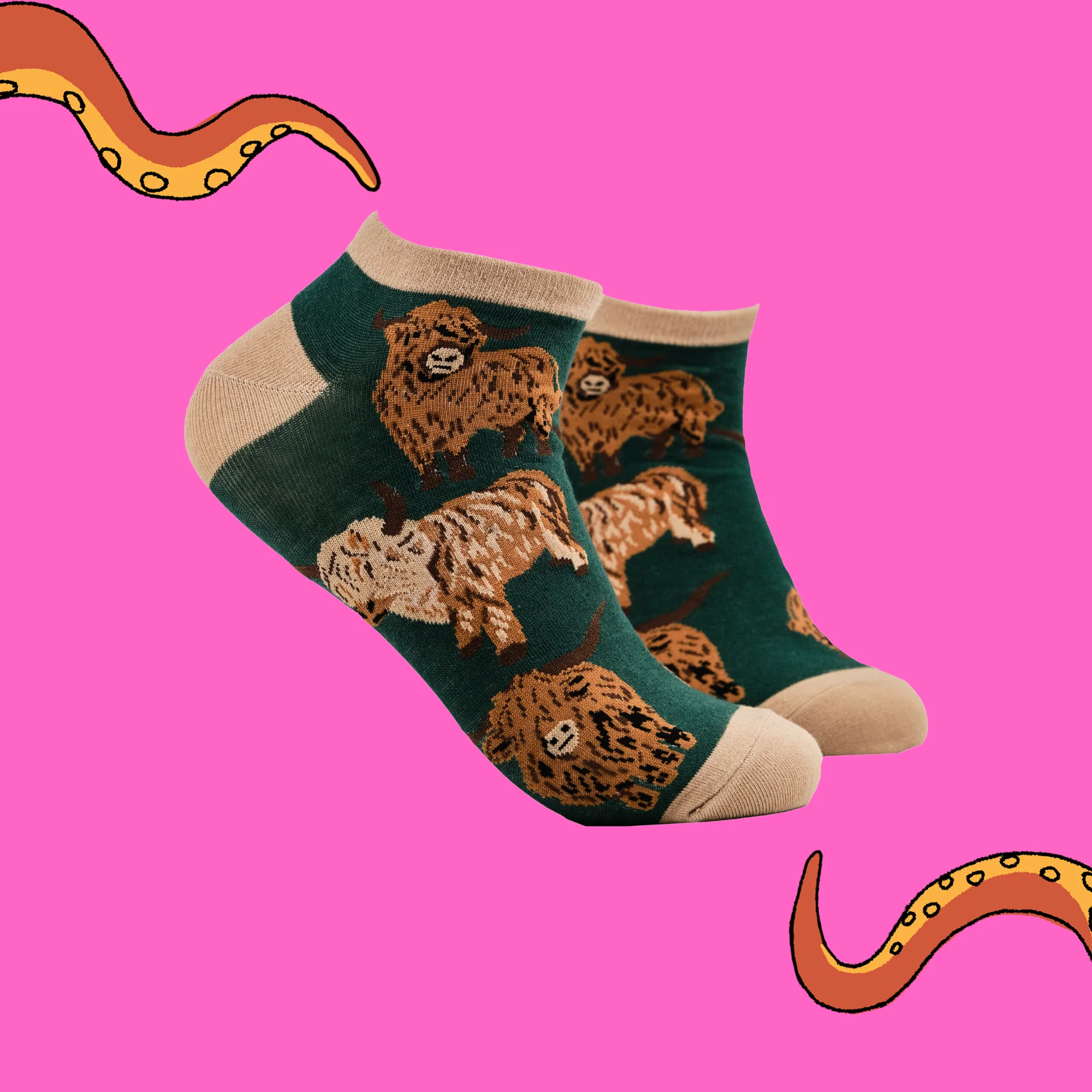 Och Aye the Moo! Trainer Socks - Image 3