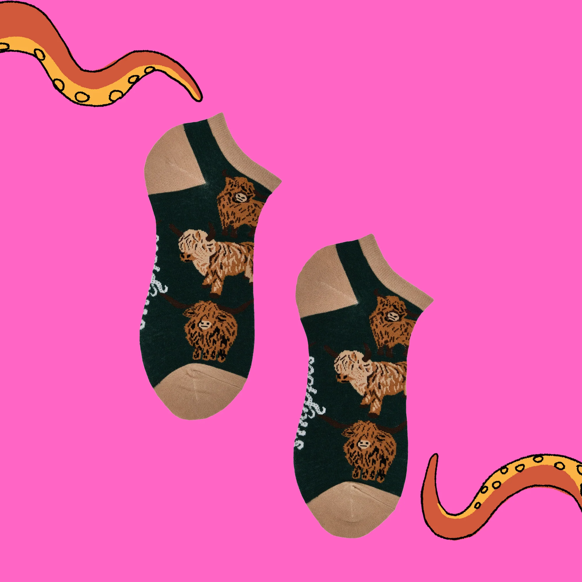 Och Aye the Moo! Trainer Socks - Image 5
