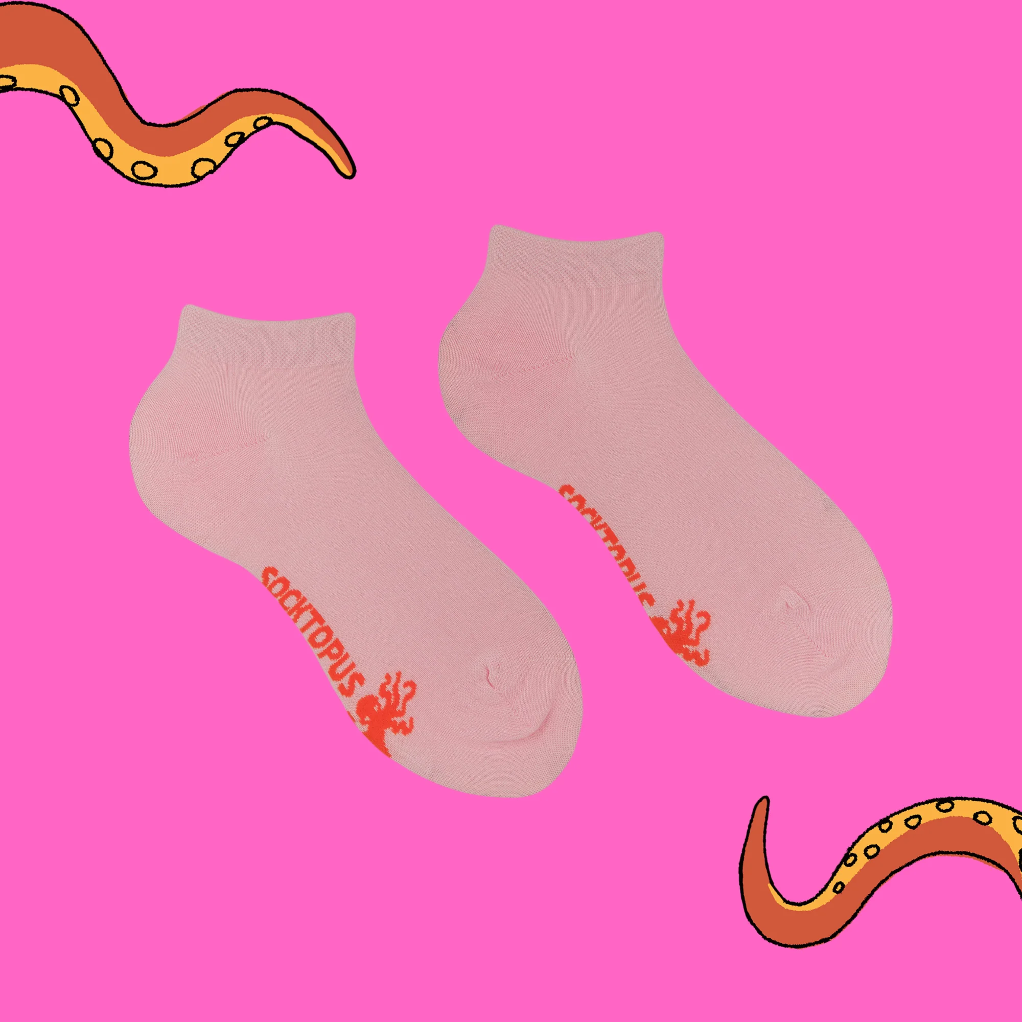 Pink Lemonade - Bamboo Colours Trainer Socks - Image 3