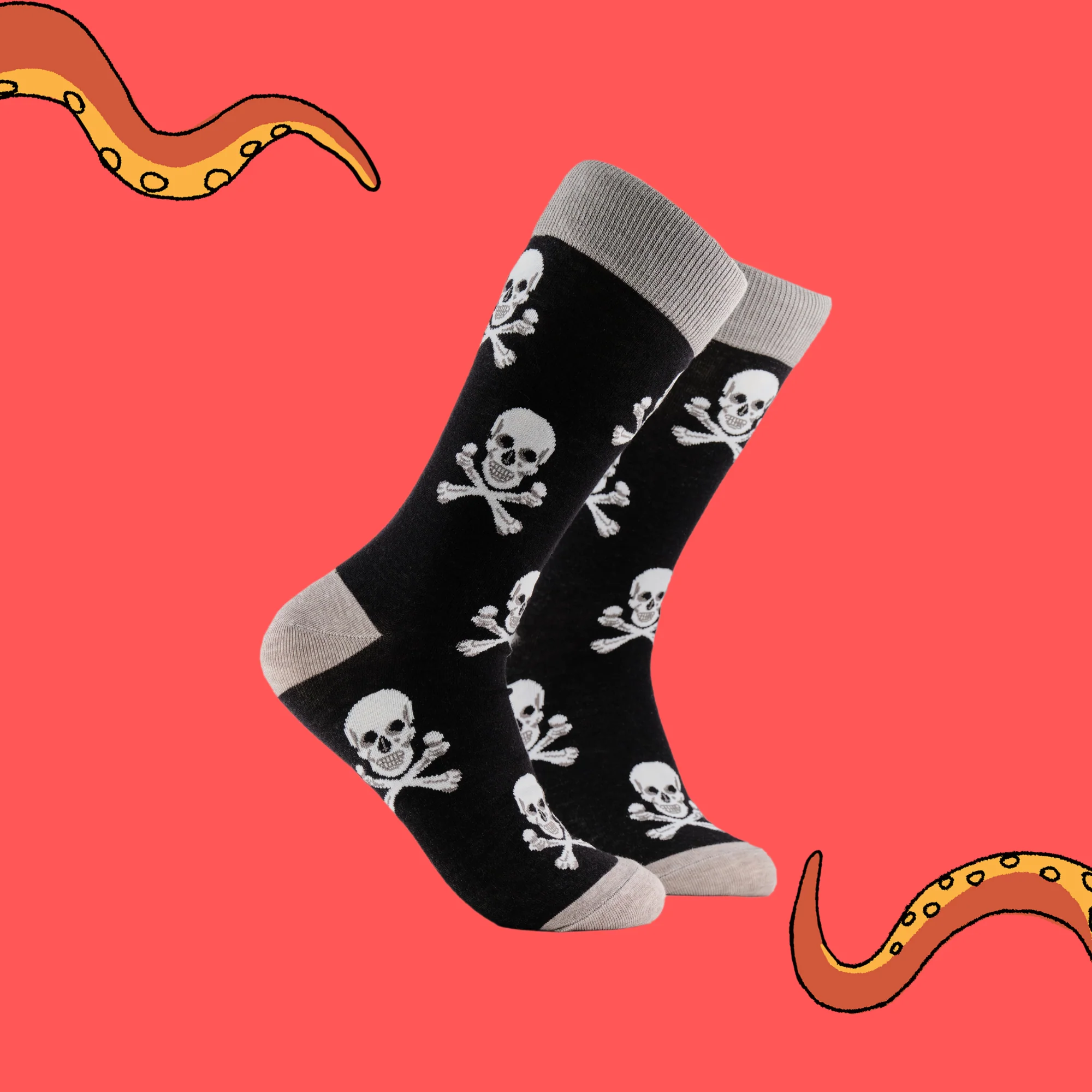 Pirate Socks - Skull and Crossbones - Image 2