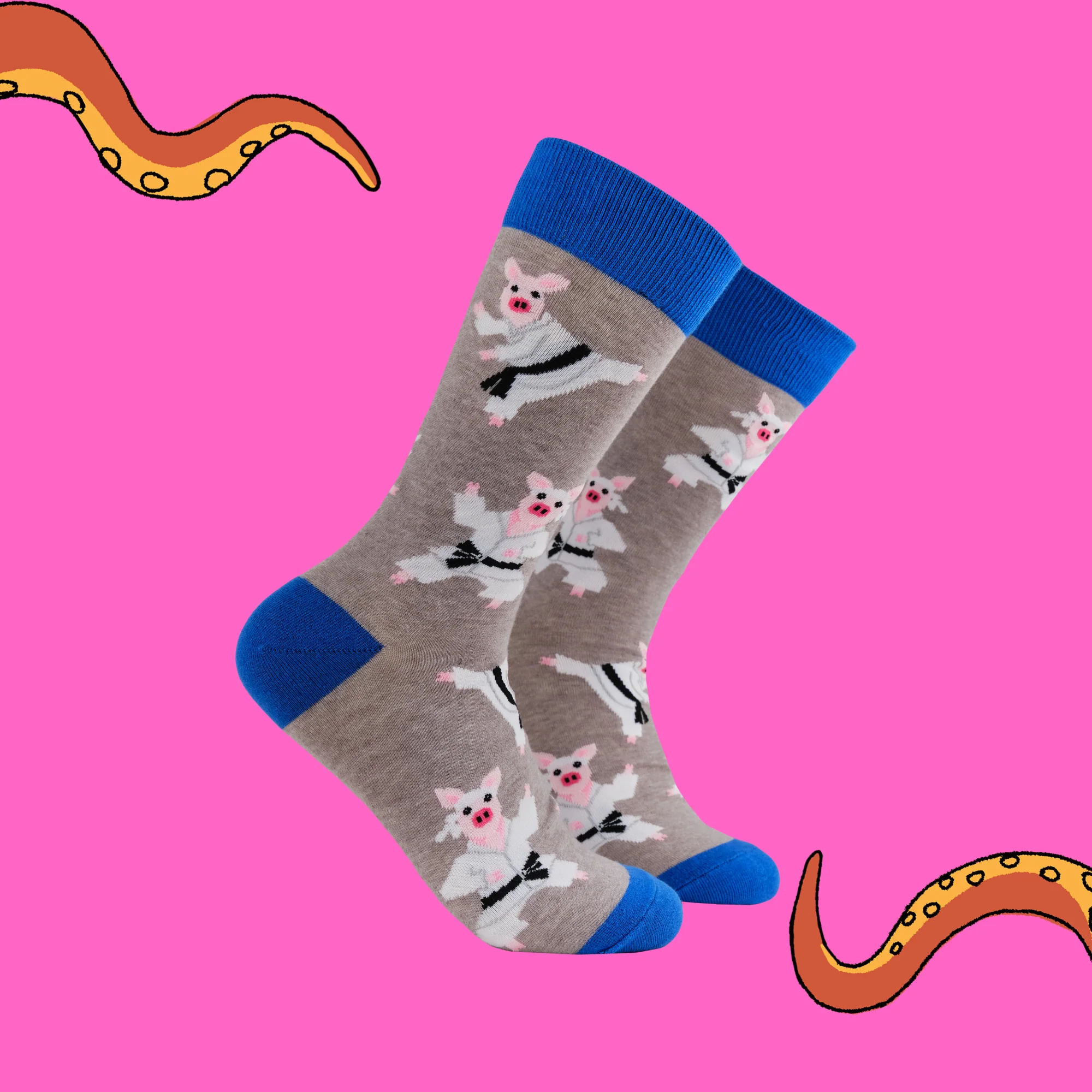 Karate Pig Socks - Pork Chop - Image 2