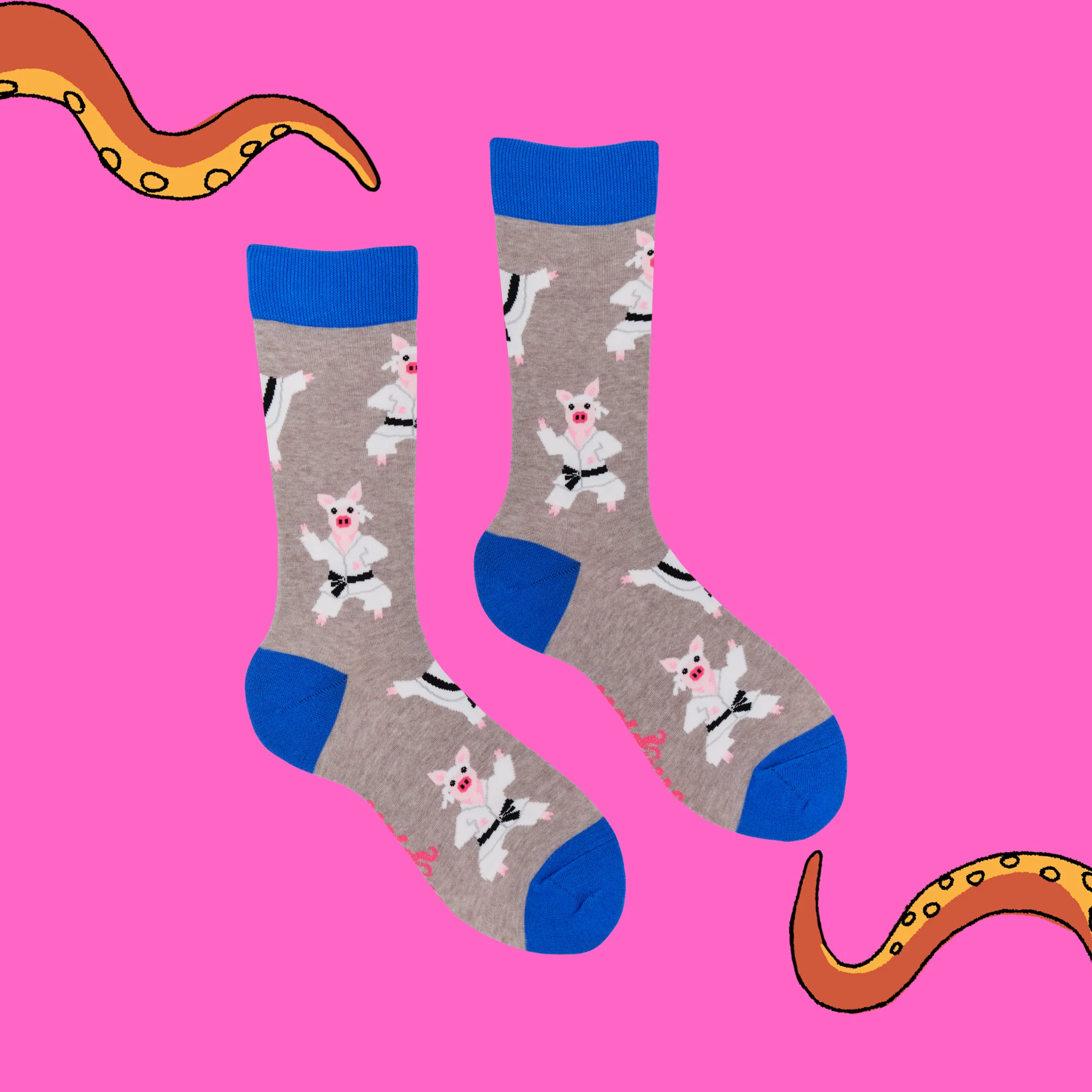 Karate Pig Socks - Pork Chop - Image 3