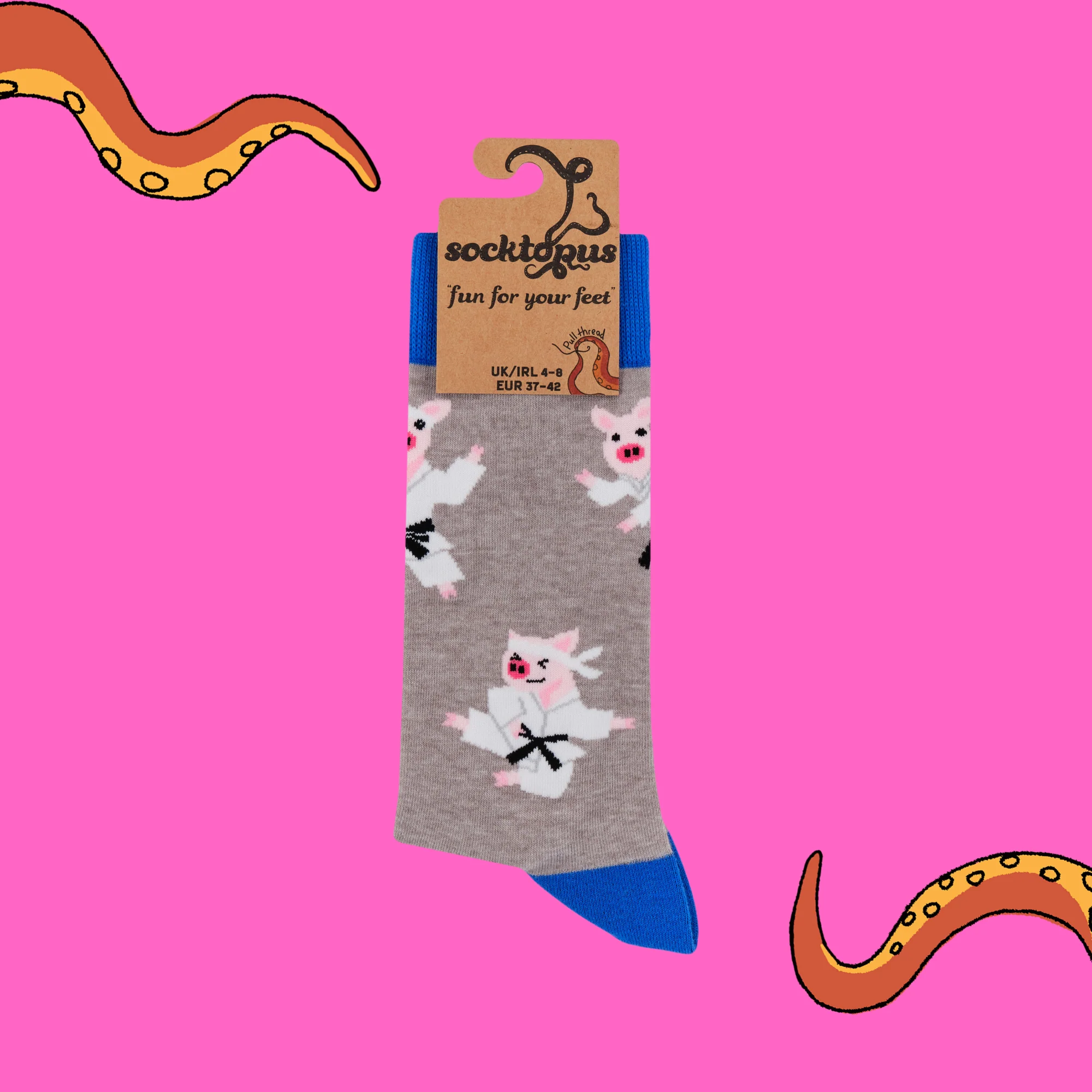 Karate Pig Socks - Pork Chop - Image 4