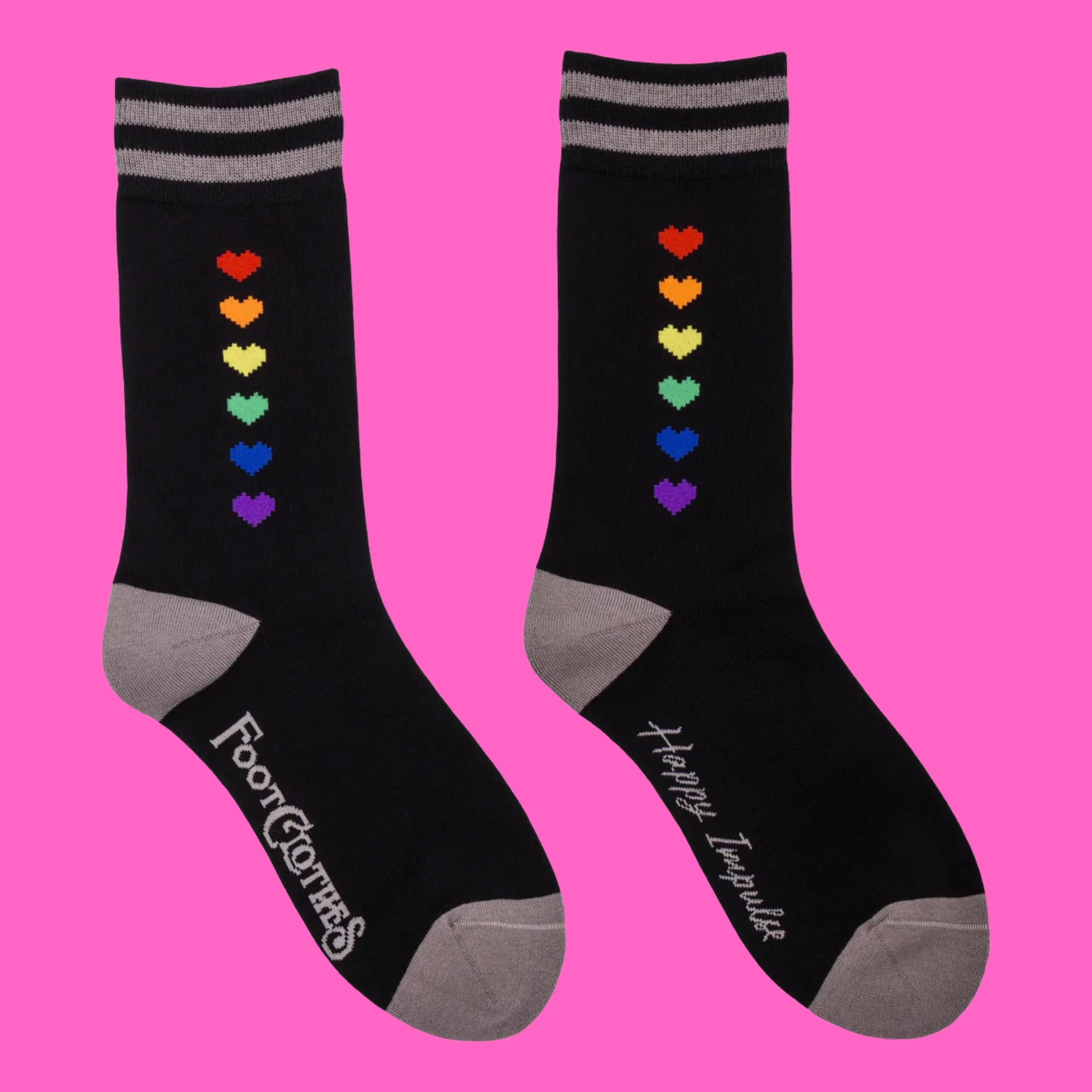 Pride Pixel Hearts Crew Socks - Image 2