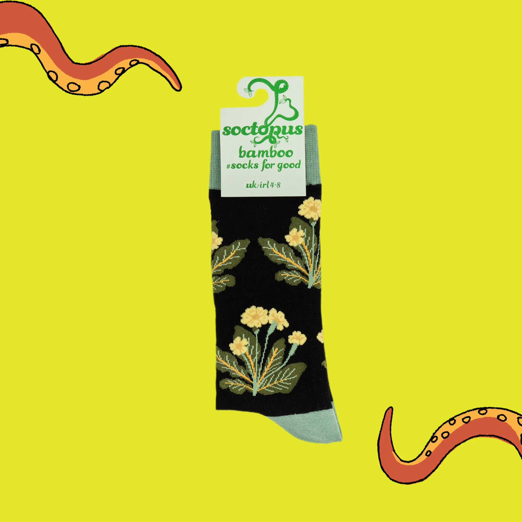 Bamboo Socks - Primroses Floral - Image 5
