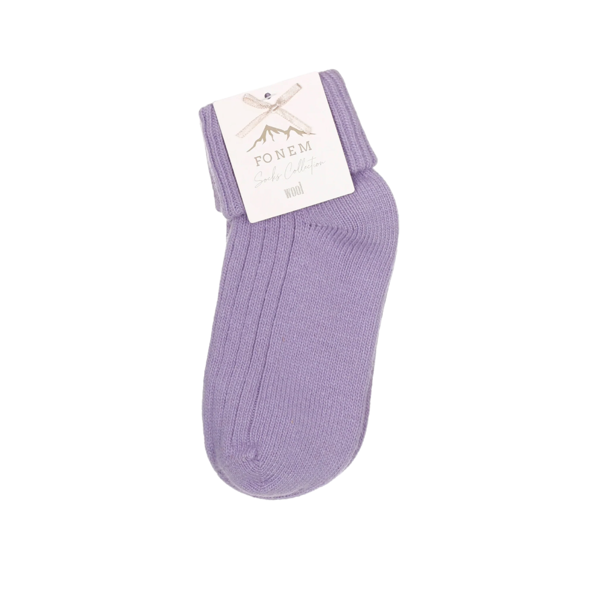 Recycled Wool Ankle Rolled Cuff Socks