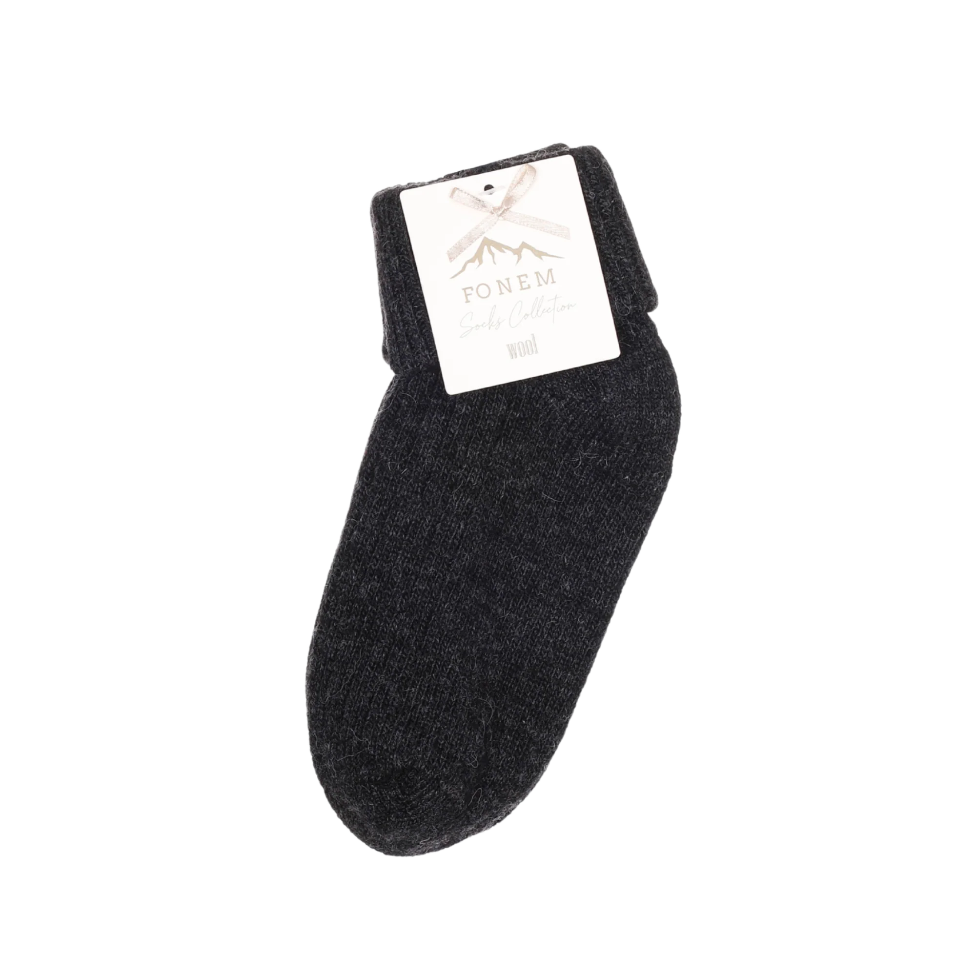 Recycled Wool Ankle Rolled Cuff Socks - Image 9