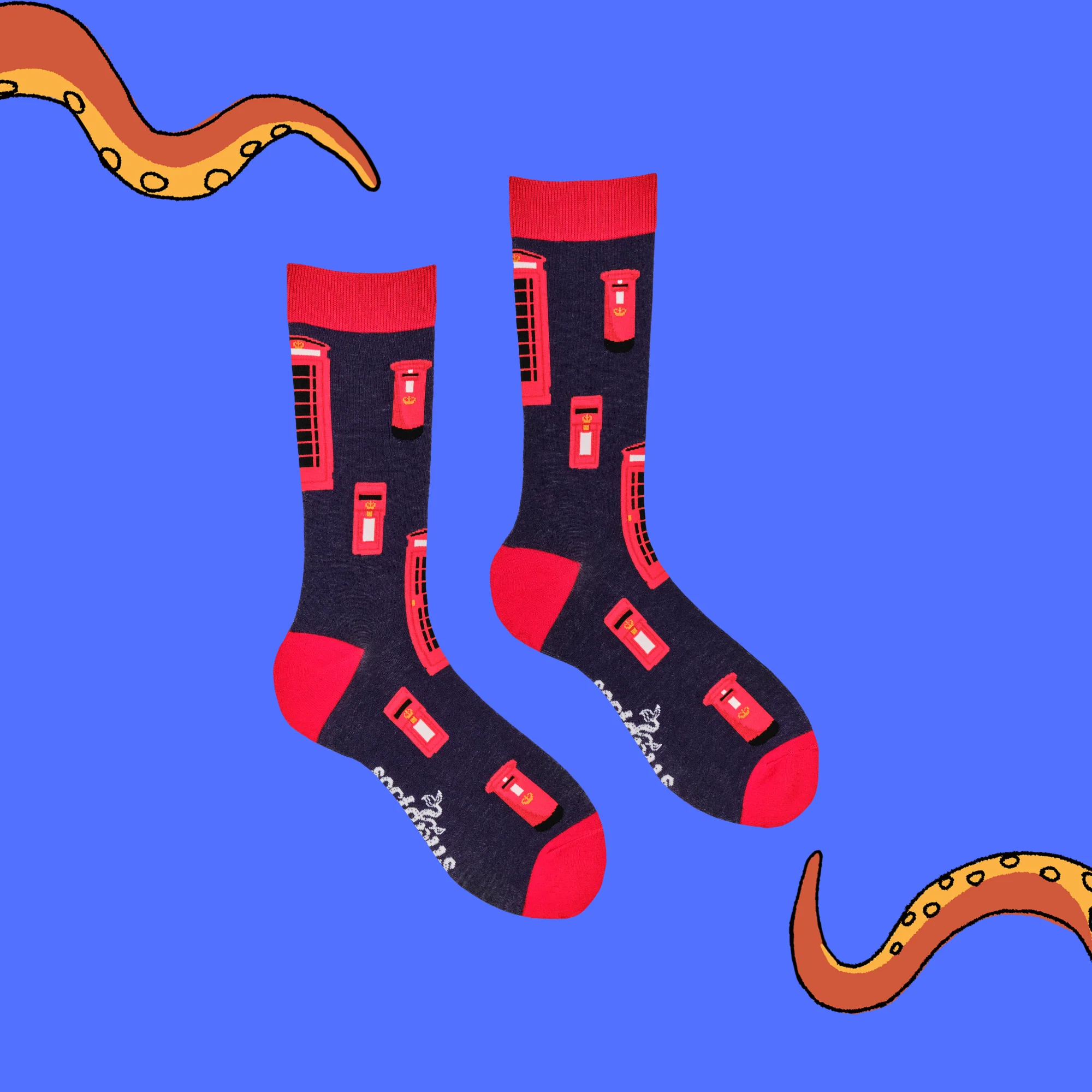 Bamboo Socks - Red Telephone - Image 3