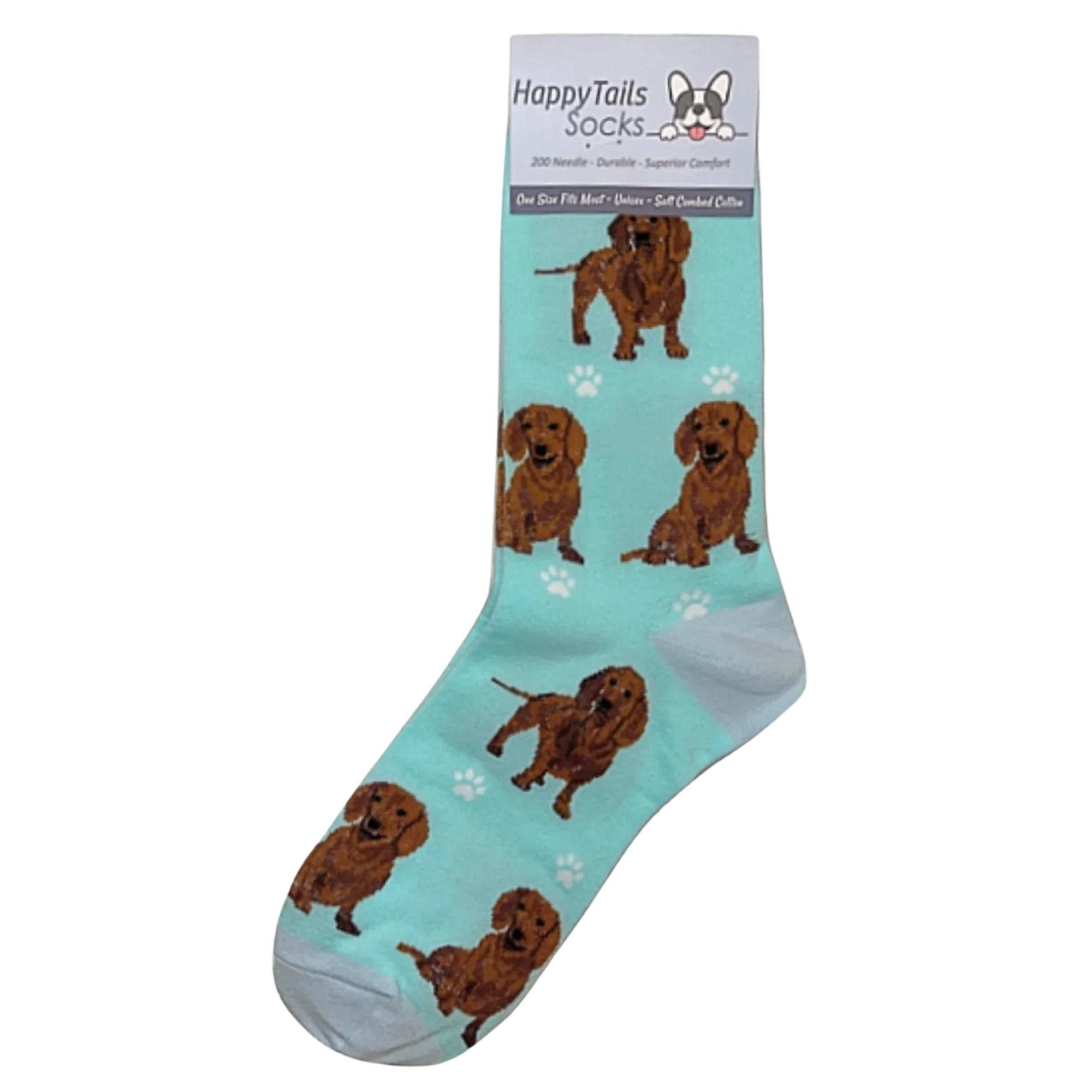 Red Dachshund Dog Full Body Socks - Image 2