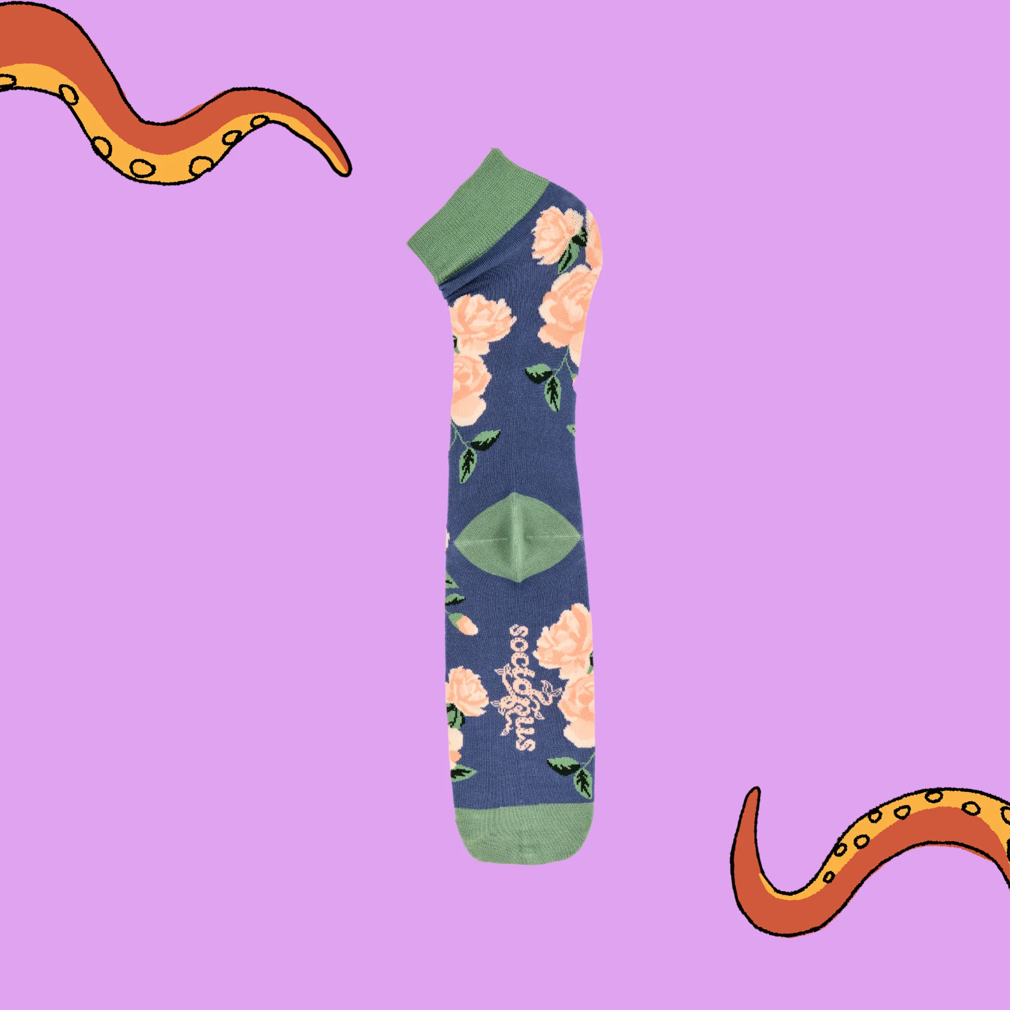 Bamboo Socks - Rose Floral - Image 4