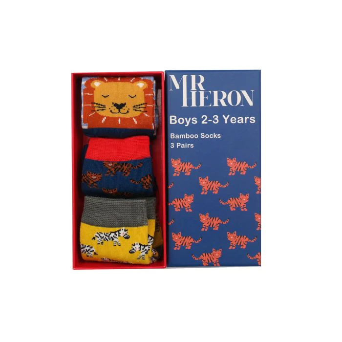 Safari Kids Bamboo Gift Box Socks - Miss Sparrow