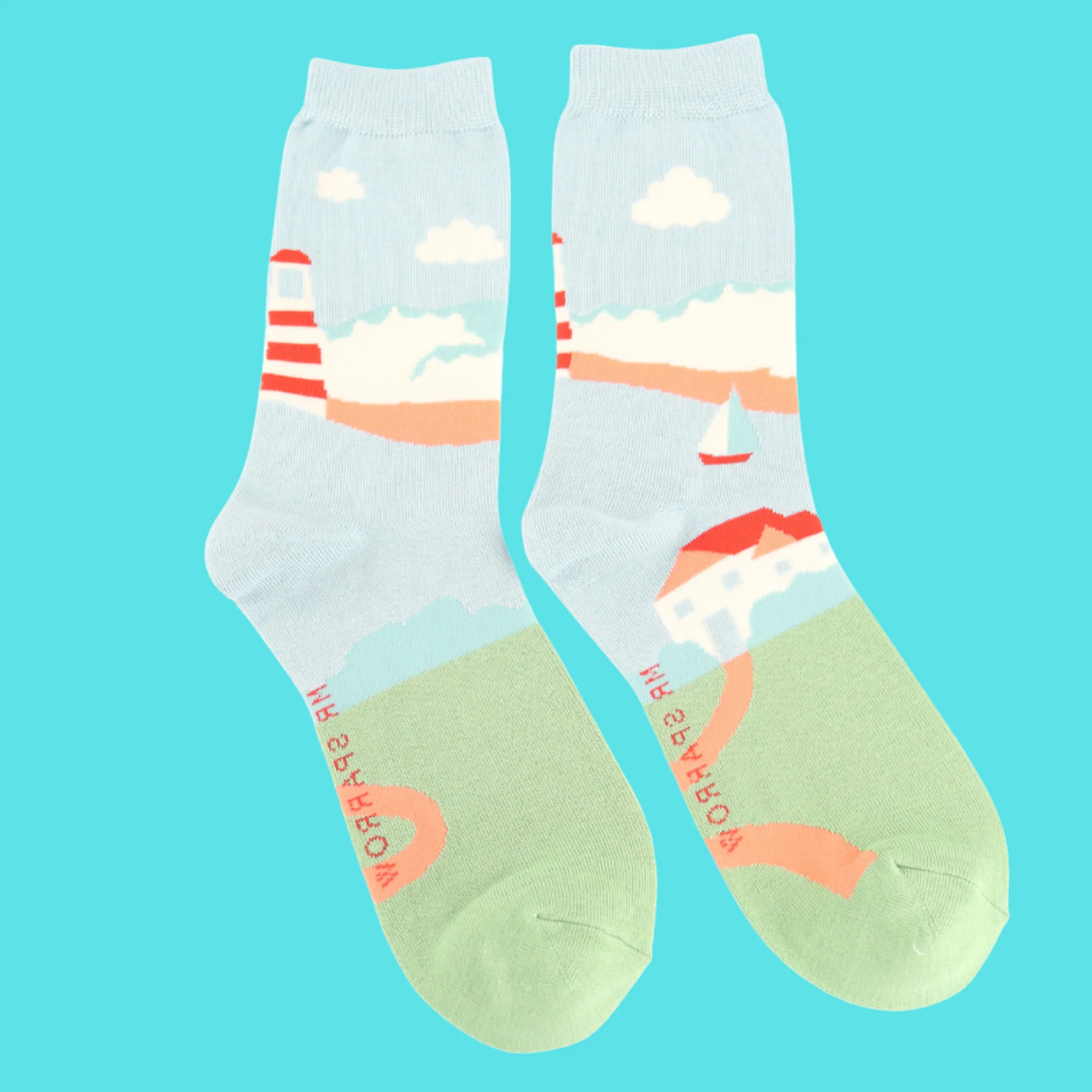 Bamboo Socks - Seascape - Miss Sparrow - Image 2