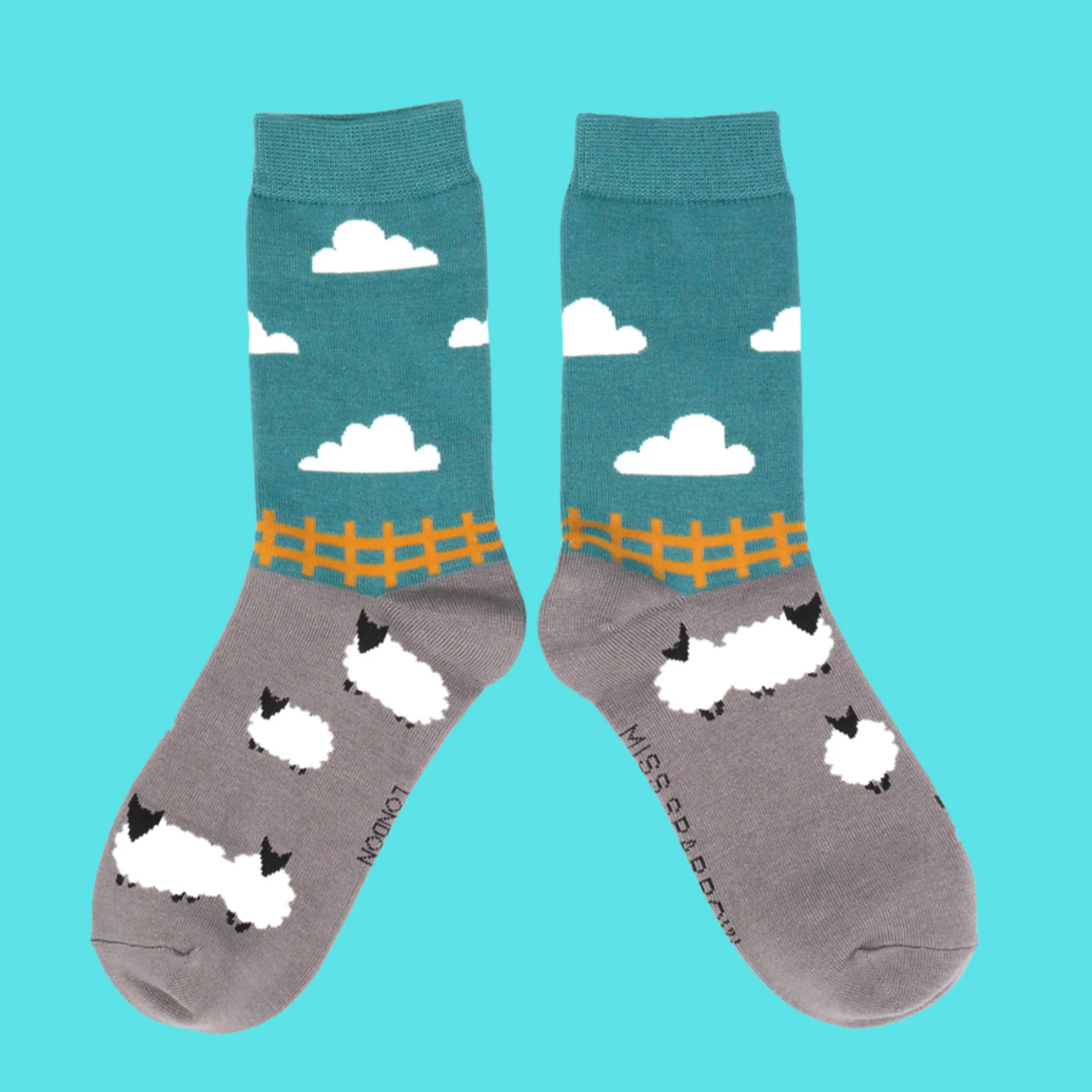 Sheep Meadows Bamboo Socks - Miss Sparrow - Image 2