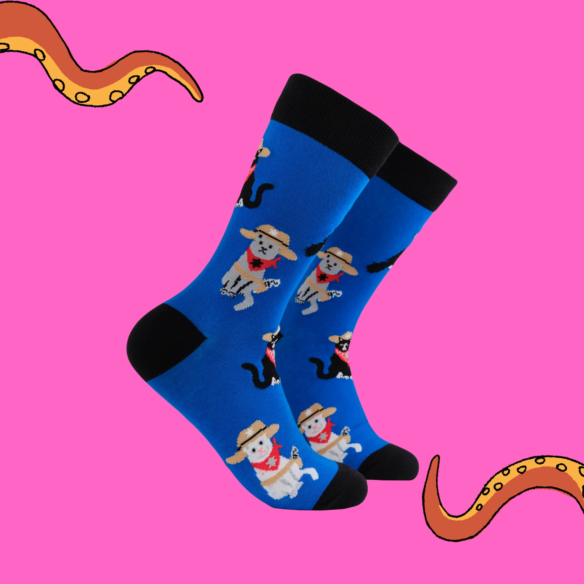Cat Sheriff Socks - Meowdy Partner - Image 2